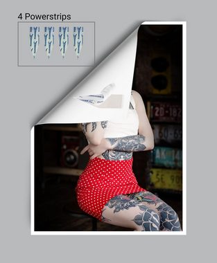 wandmotiv24 Poster Frau, Tattoo, Retro, Models (1 St), Wandbild, Wanddeko, Poster in versch. Größen