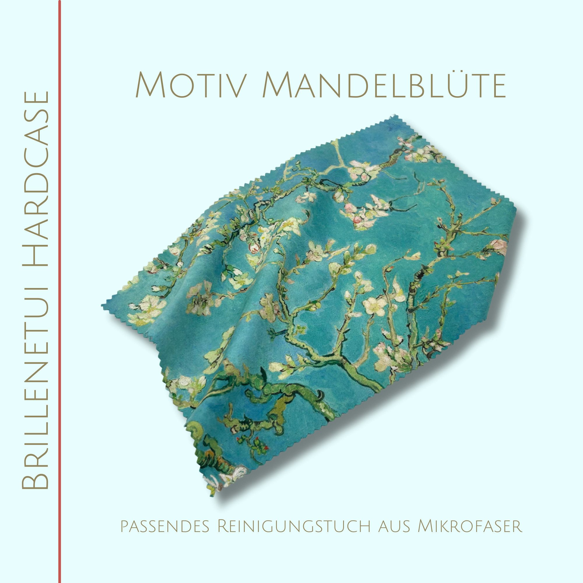 Fridolin Brillenetui Brillenetui Hardcase mit Stoffbezug und Reinigungstuch aus Mikrofaser