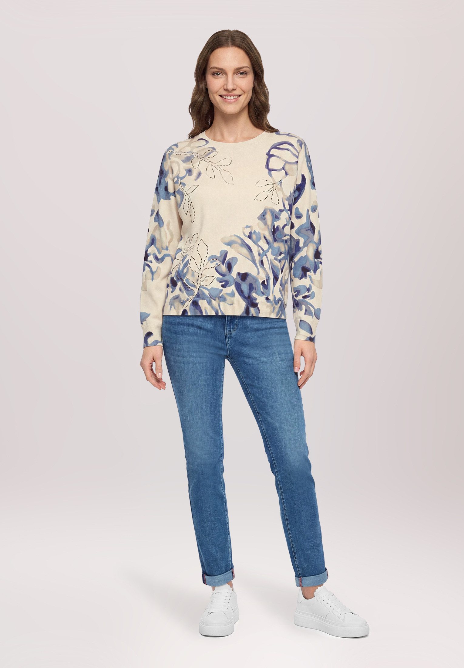 Betty Barclay Strickpullover Damen mit Print (1-tlg)