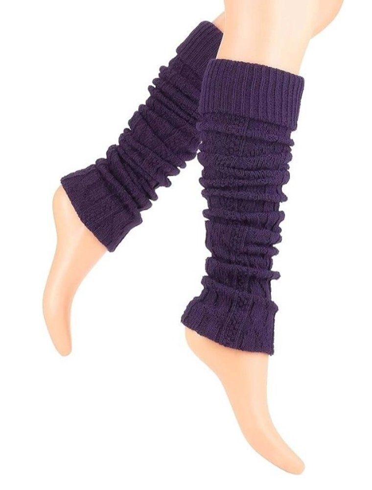 Lycille Beinstulpen 1 Paar Beinstulpen für Frauen aus Wolle mit Zopfmuster Overknees (1 Paar, 1 Paar bestehend aus zwei Stulpen) Universalgröße, 36-40 cm Umfang, Feinstrick, ohne Fuß