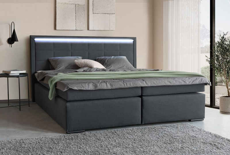 COLLECTION AB Boxspringbett 30 Jahre Jubiläums-Modell Athena, in H2,H3 & H4, inkl. Topper, inkl. LED-Leiste
