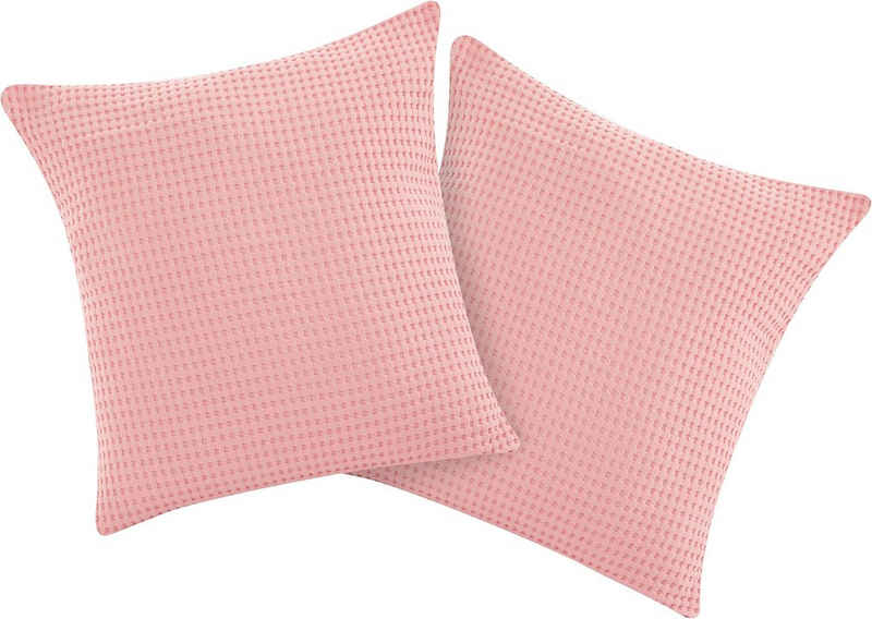 Kissenhülle GRETA 2, andas (2 Stück), in Waffleepiquee Optik, viele Farben erhältlich, Bezug in 50x50 cm