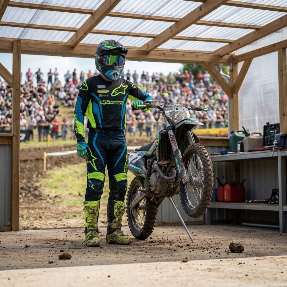 Athlix Motocrosshelm Off-Road Motocross-Helm / Downhill- & Mountainbike-Helm, Belüftungsöffnungen vor Hitzestau, Aerodynamisches Cross-Design