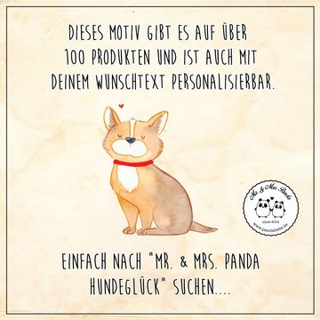 Mr. & Mrs. Panda Dekobecher Hund Glück - Weiß - Geschenk, niedlich, Hundebesitzer, Spruch, Hundem (1 St), Bruchsicher & robust