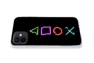 MuchoWow Handyhülle Spiele - Controller - Neon, Handyhülle Apple iPhone 12, Smartphone-Bumper, Print, Handy