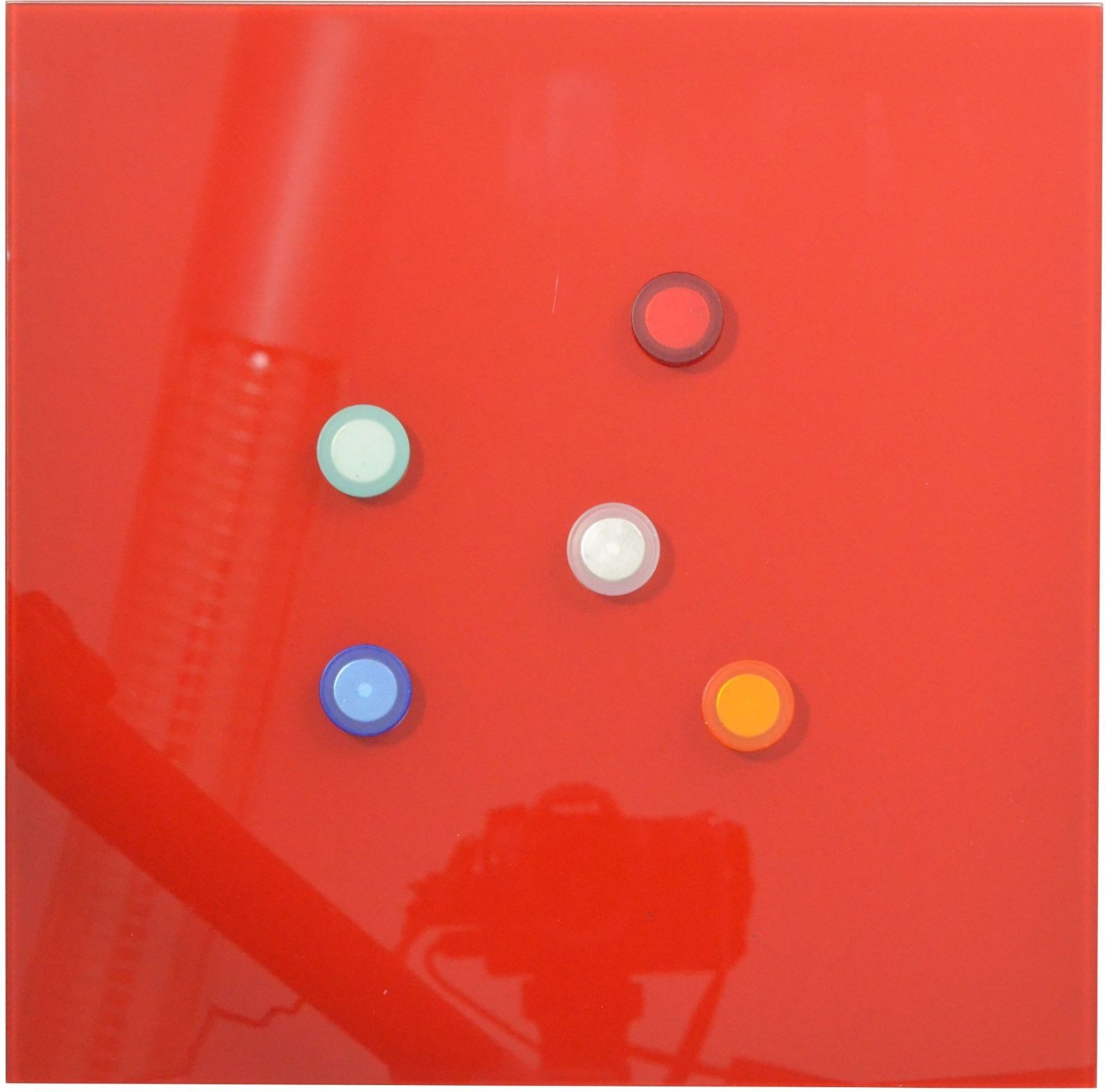 Wandtafel Glasmagnetboard 45x45cm rot