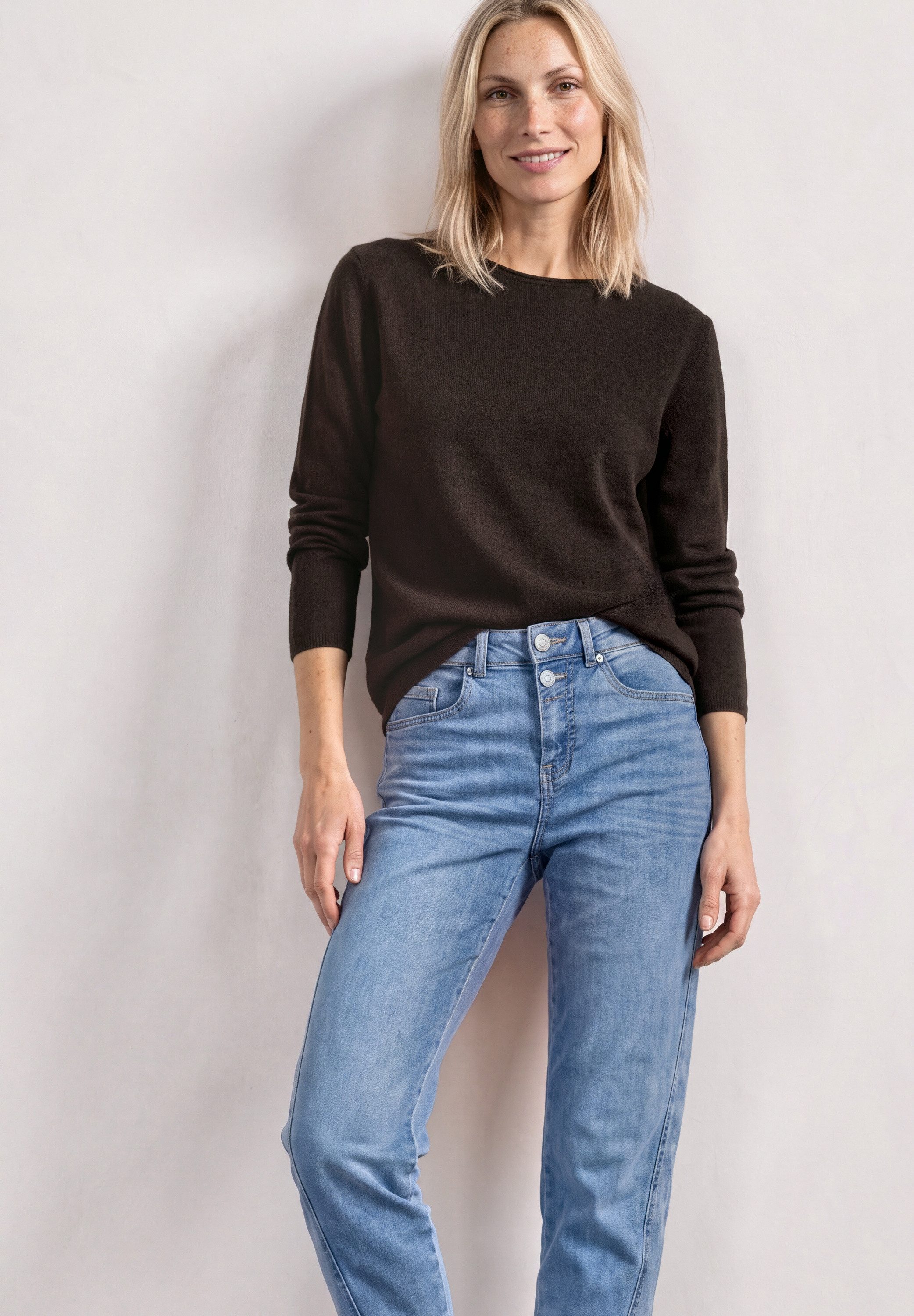 STREET ONE Strickpullover mit U-Boot-Ausschnitt