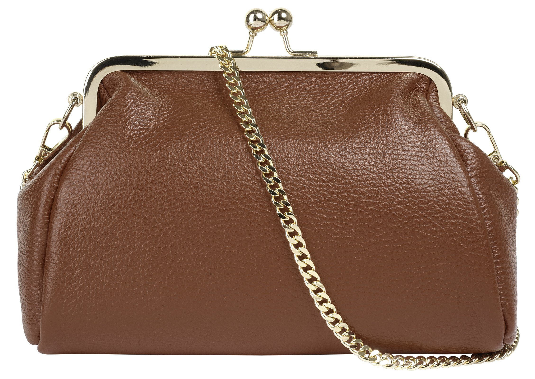 Cluty Abendtasche, echt Leder, Made in Italy