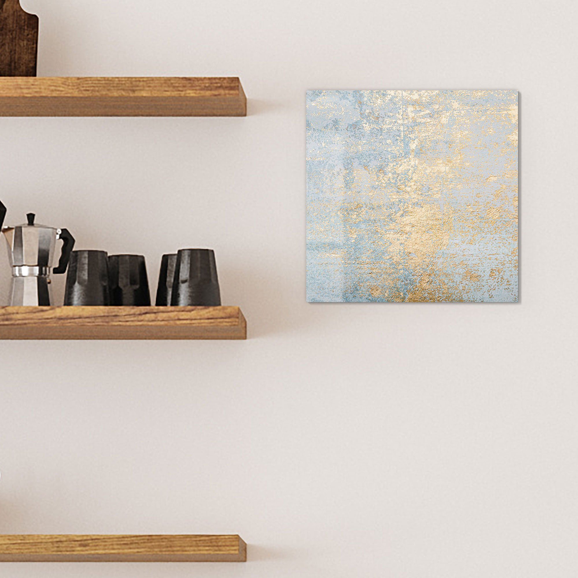 DEQORI Magnettafel 'Wand mit Gold-Struktur', Whiteboard Pinnwand beschreibbar