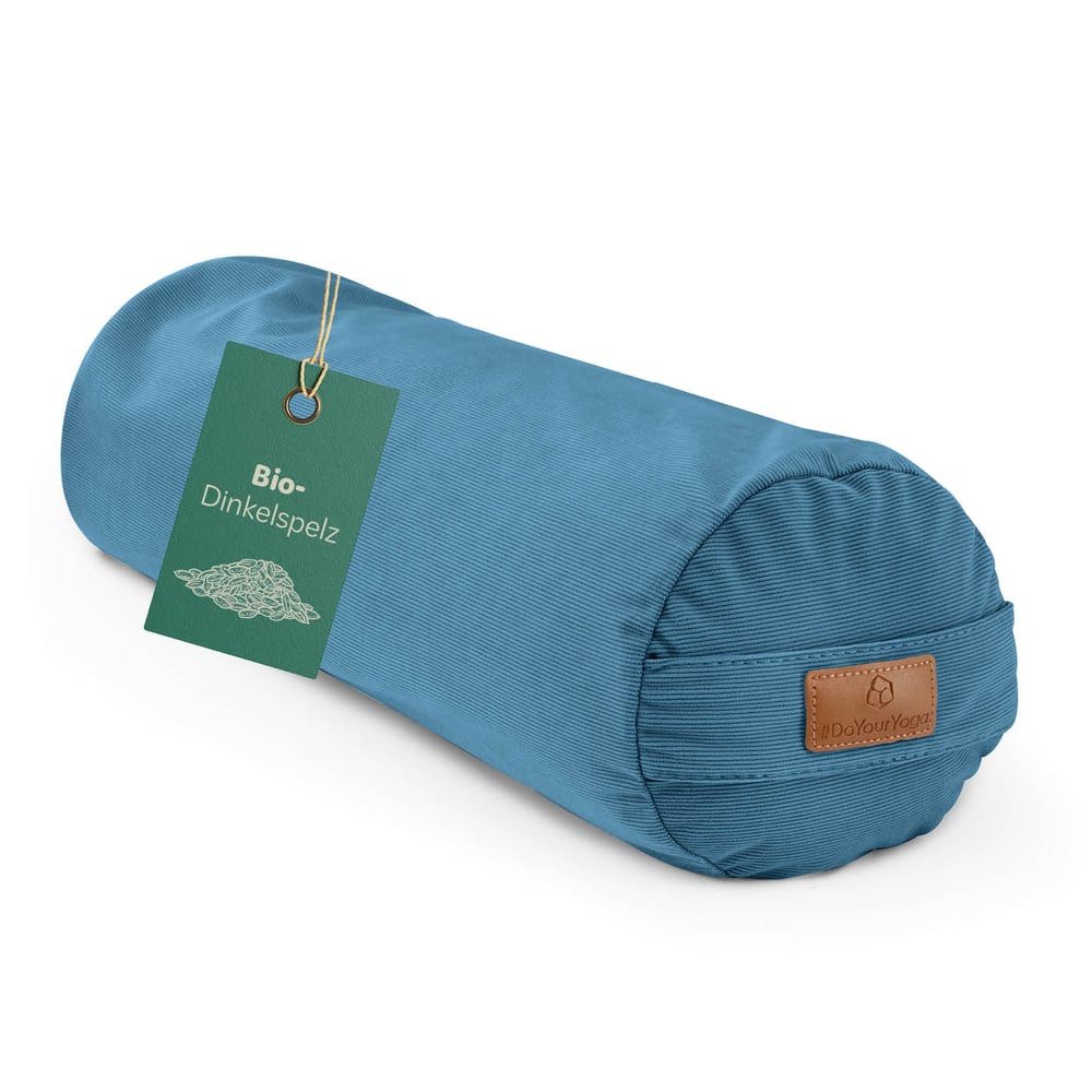 #DoYourYoga Yoga Bolster Yoga-Bolster Tarik - gefüllt mit Bio-Dinkelspelz, Bodensitzkissen Asanas Meditation Pilates Körper Geist 68x22x22cm