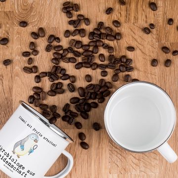 Mr. & Mrs. Panda Becher Mikrobiologe Leidenschaft - Weiß - Geschenk, Naturwissenschaftler, Ca, Emaille, Korrosionsbeständig