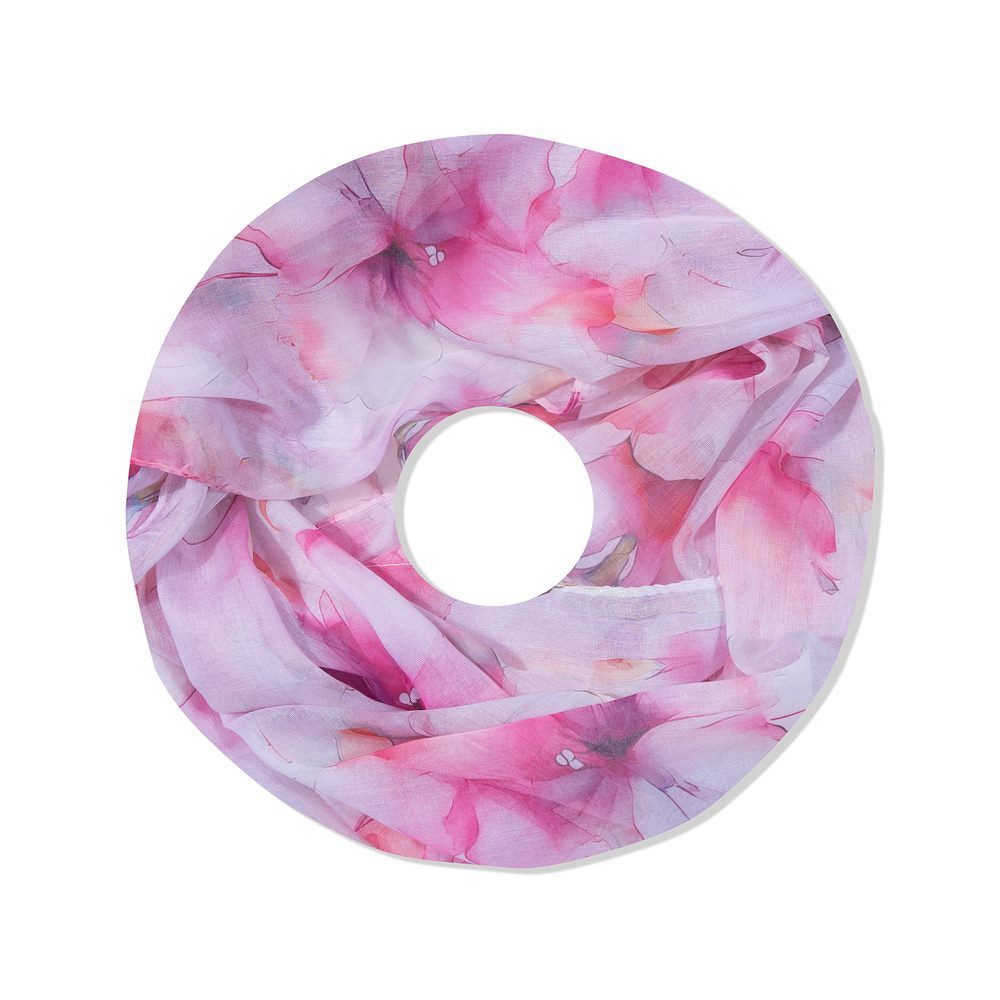 Loop Damen Schal mit Blumen-Muster Weich aus 100% Viskose