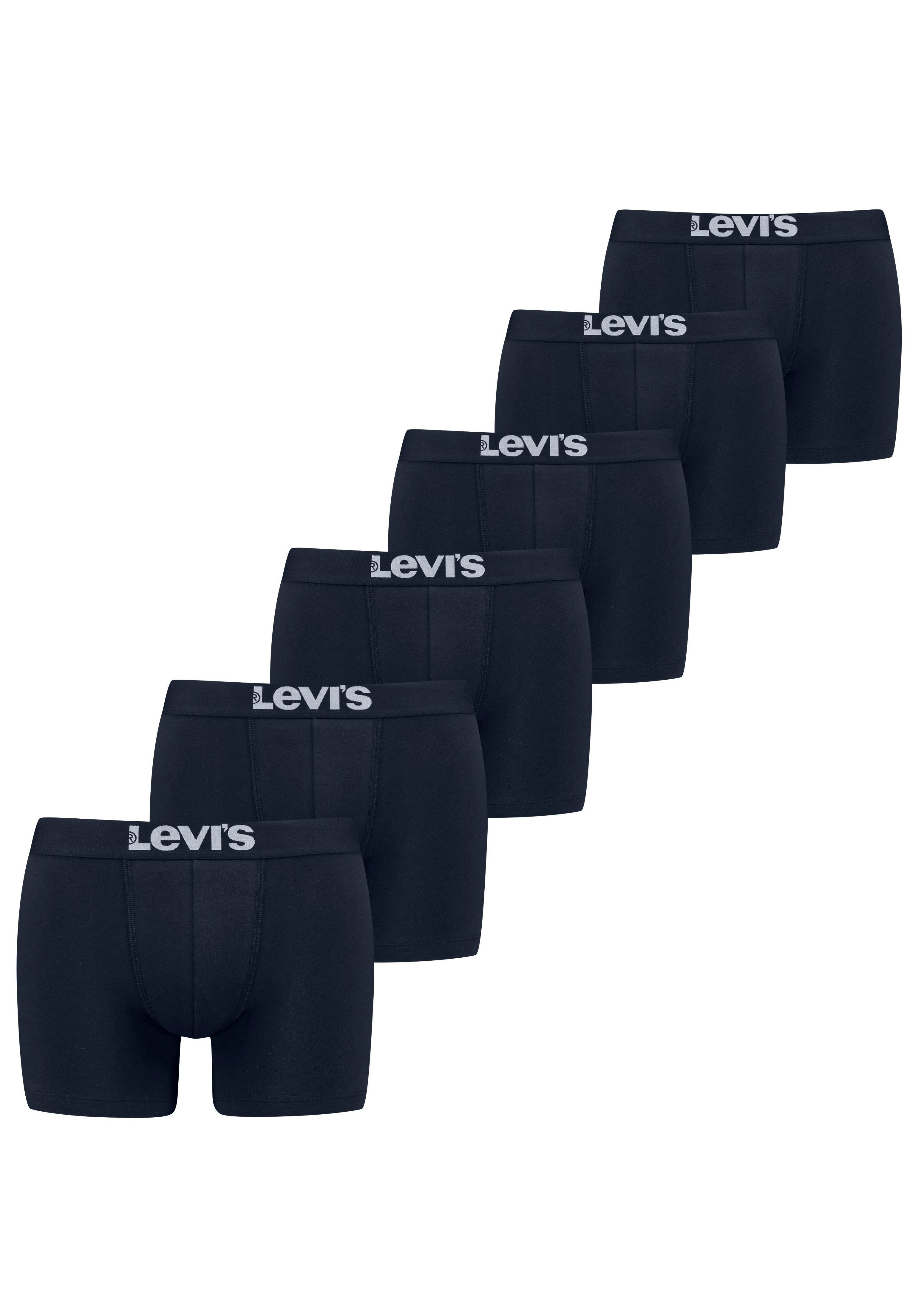 Levi's® ECOM MEN navy BOXER BRIEF 6P Boxershorts BASIC LEVIS ORG (Packung, CO SOLID 6-St)