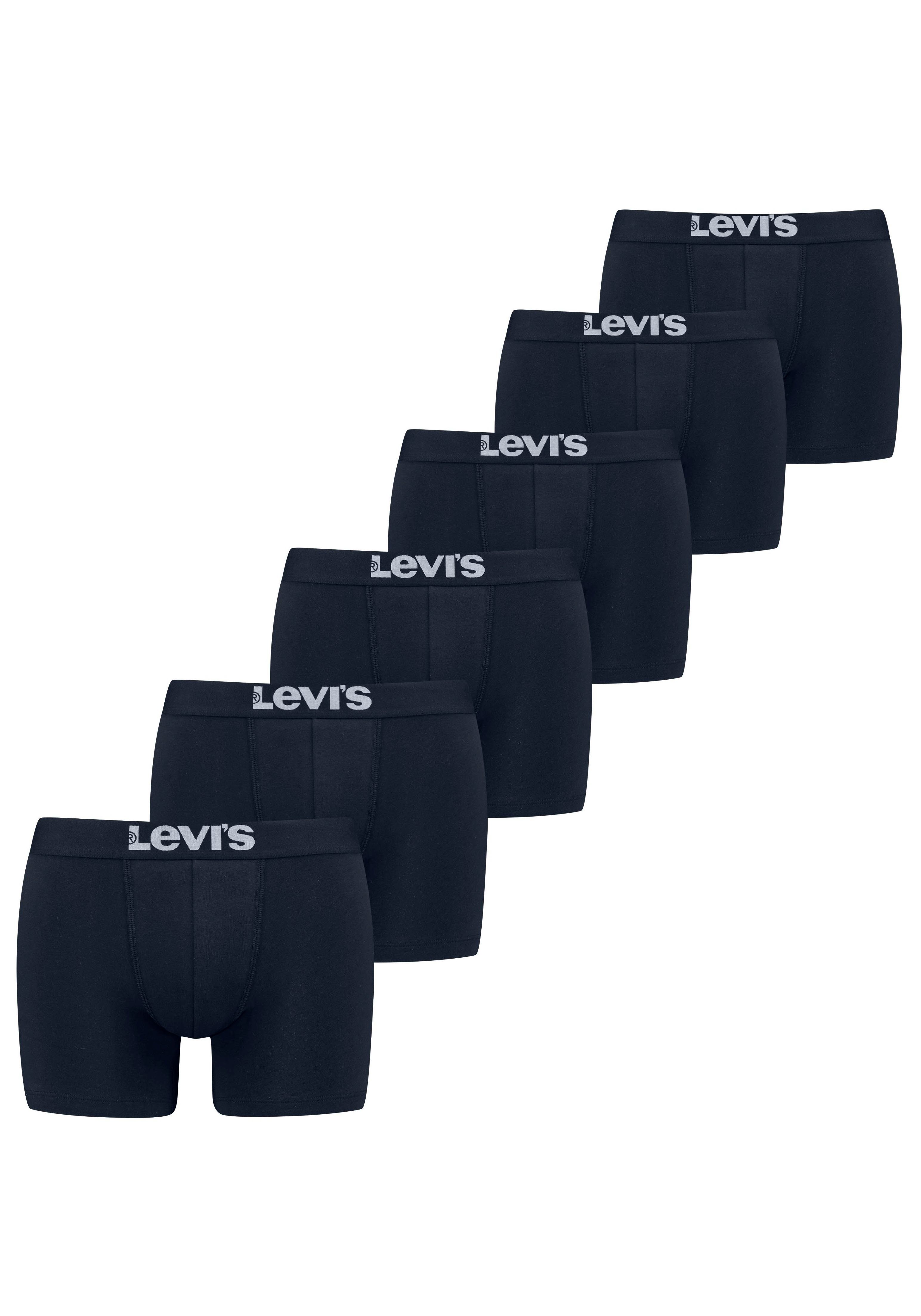Levi's® Boxershorts (Packung, 6er-Pack) mit breitem Logobund