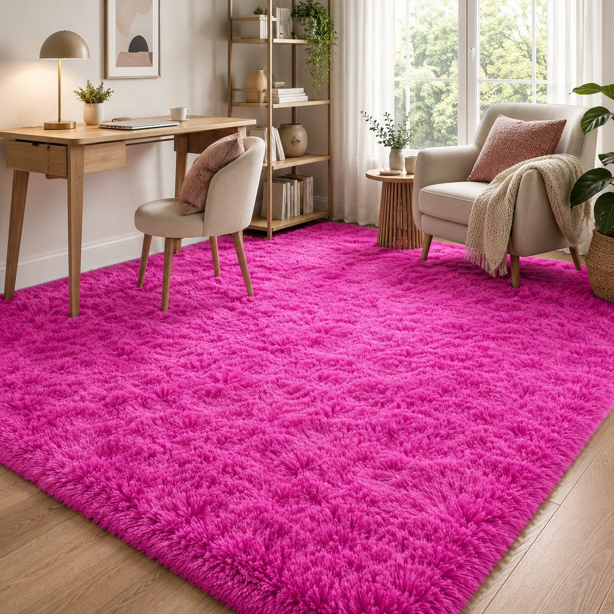 Lochas Hochflor-Teppich Hochflor-Teppich weich & kuschelig für Wohnzimmer und Schlafzimmer – Bild 3 von 5