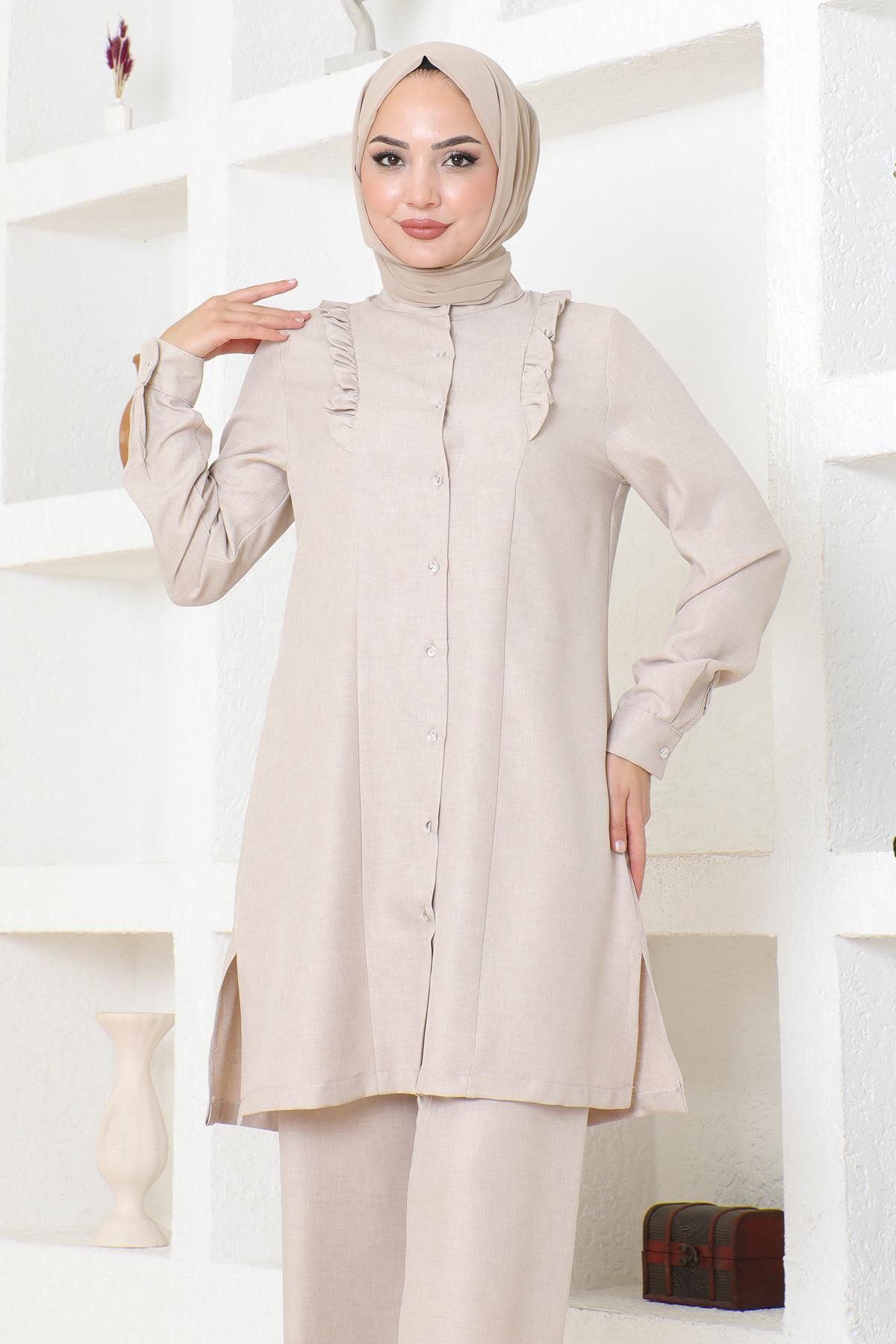 MODAMİHRAM Tunikakleid Rüschen-Set günstig online kaufen