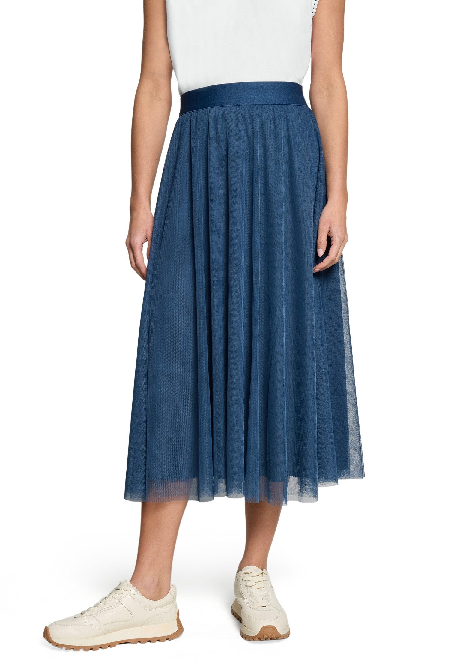 Zero Midirock Damen mit elastischem Bund Material