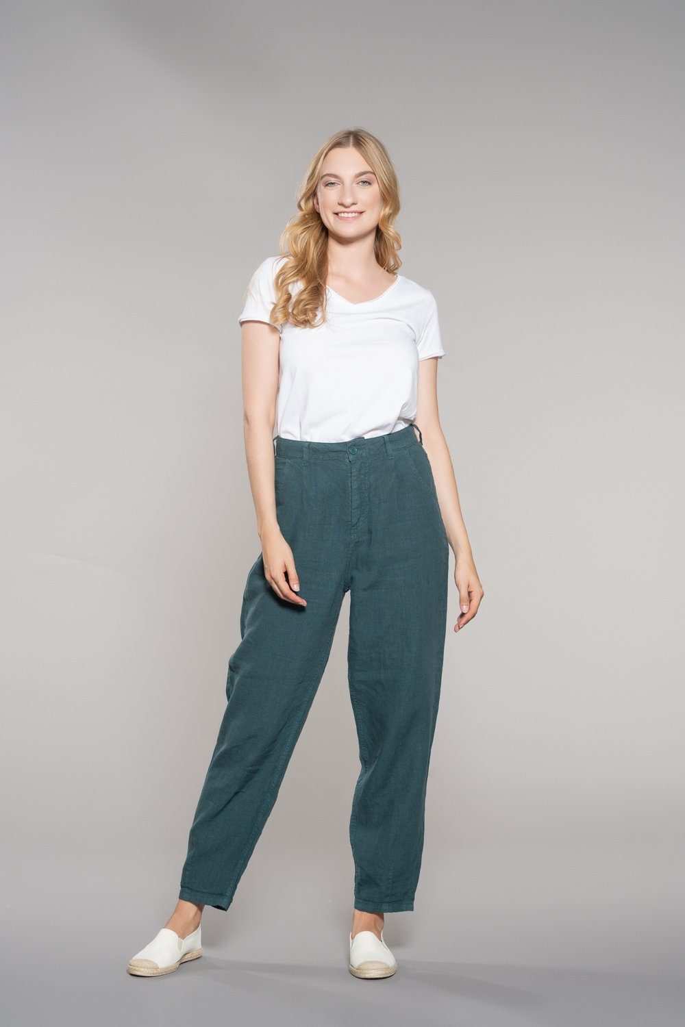 Leinenhose fv-Bel:la, Balloon, High Waist, Pure Linen