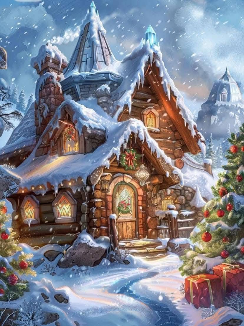 Rötting Design Раскрась по номерам Diamond Painting Set 5d DIY Motiv weihnachtliches Hexenhaus (Komplett-Set), Diamond Painting На полный экран, Lieferung enthält alle Utensilien