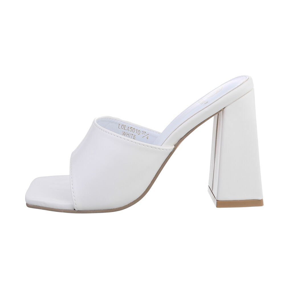 Ital-Design Damen Mules Freizeit Pantolette (83448367) Blockabsatz Sandalen günstig online kaufen