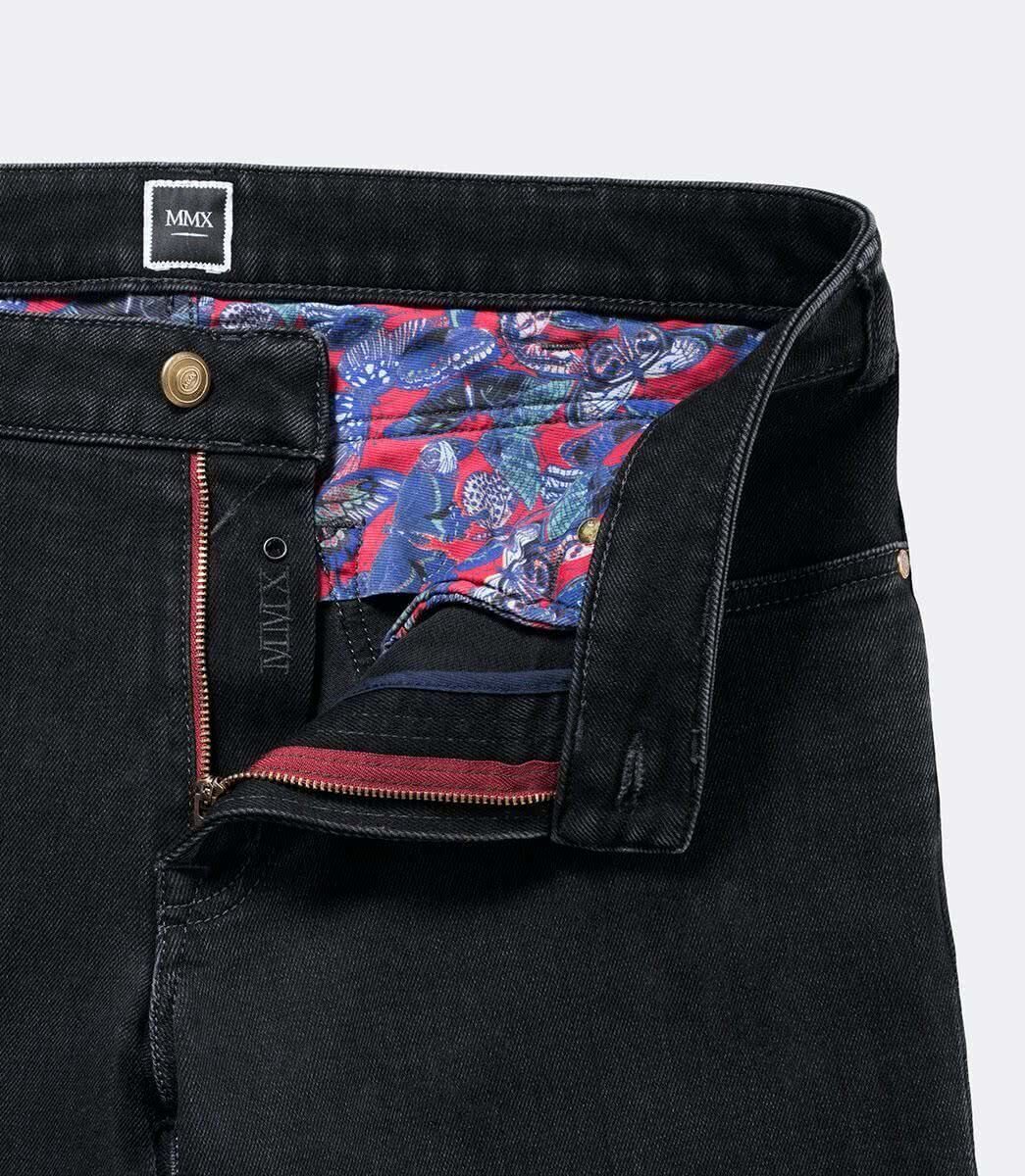 Slim-fit-Jeans Used-Waschung mit MMX black Phoenix