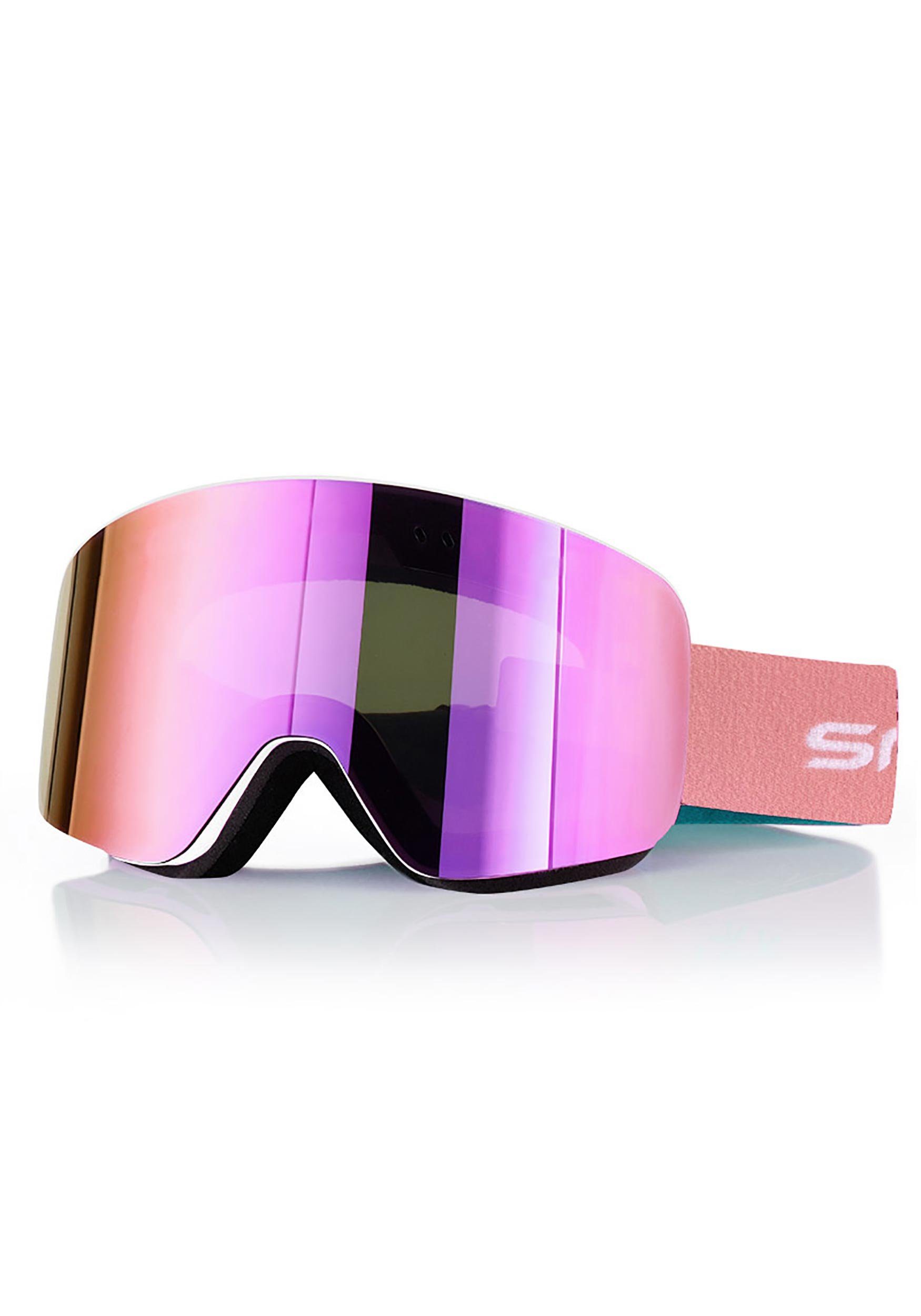 MAGICSHE Skibrille Snowboardbrille Magnet Zweilagiges Objektiv Kugelförmiges Design 8