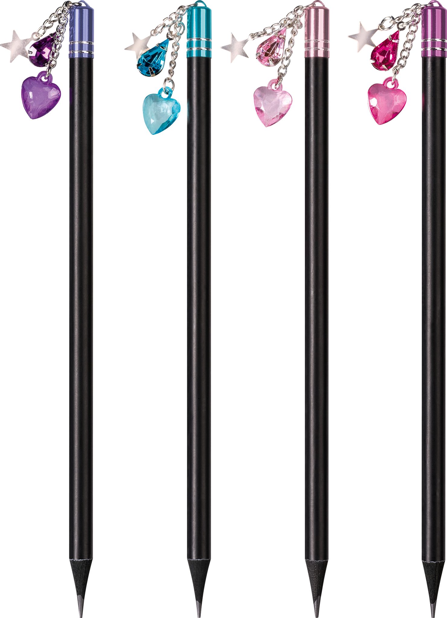 BRUNNEN Bleistift 4x BRUNNEN 102732801 Bleistift schwarz m. Anhänger