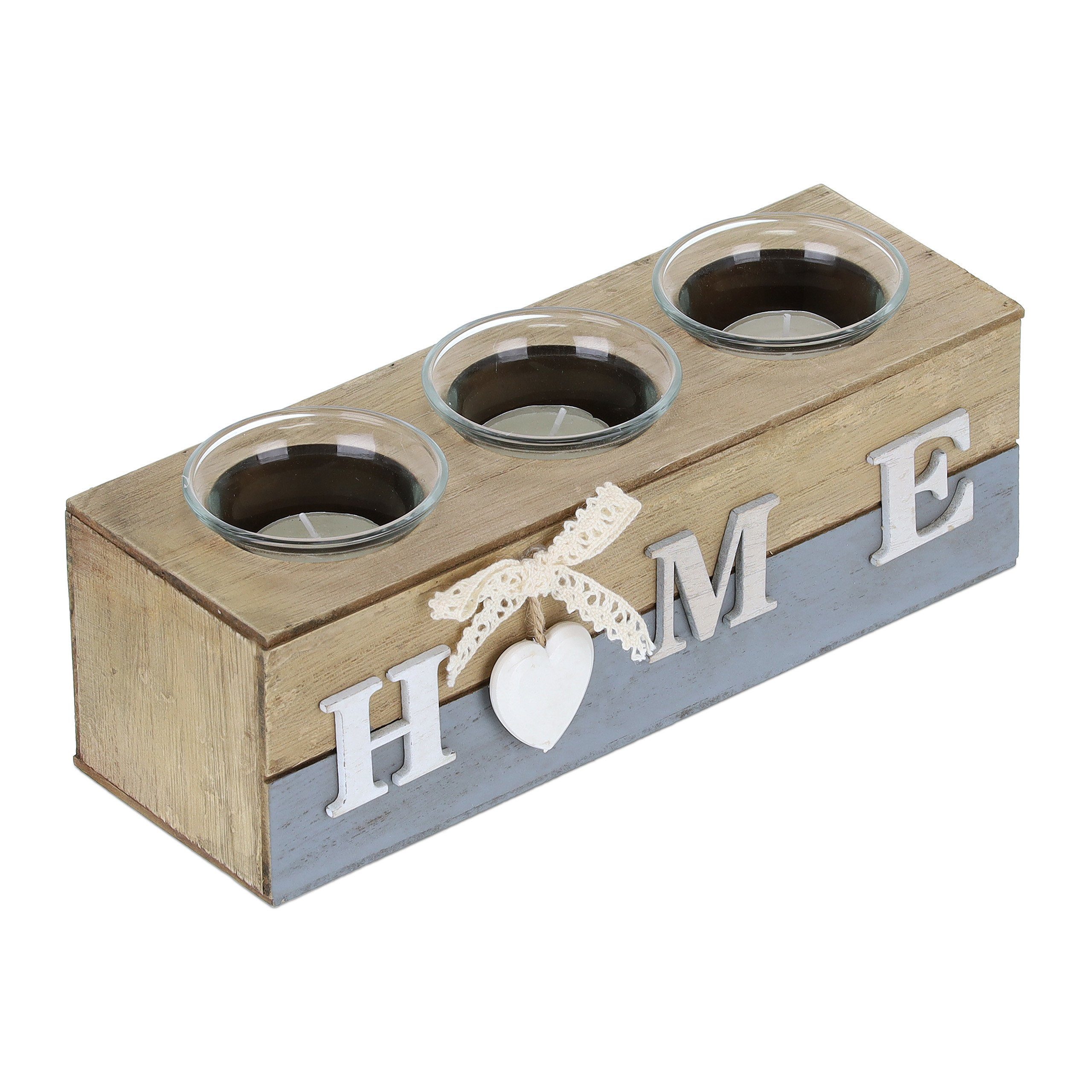 relaxdays Teelichthalter Home