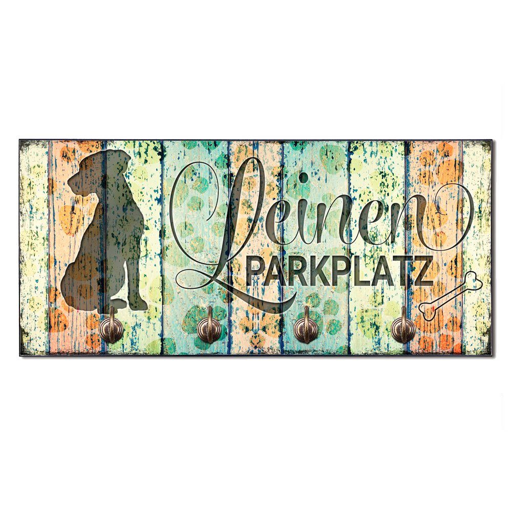 Cadouri Wandgarderobe LEINEN PARKPLATZ (Labrador) Design-Hundegarderobe günstig online kaufen
