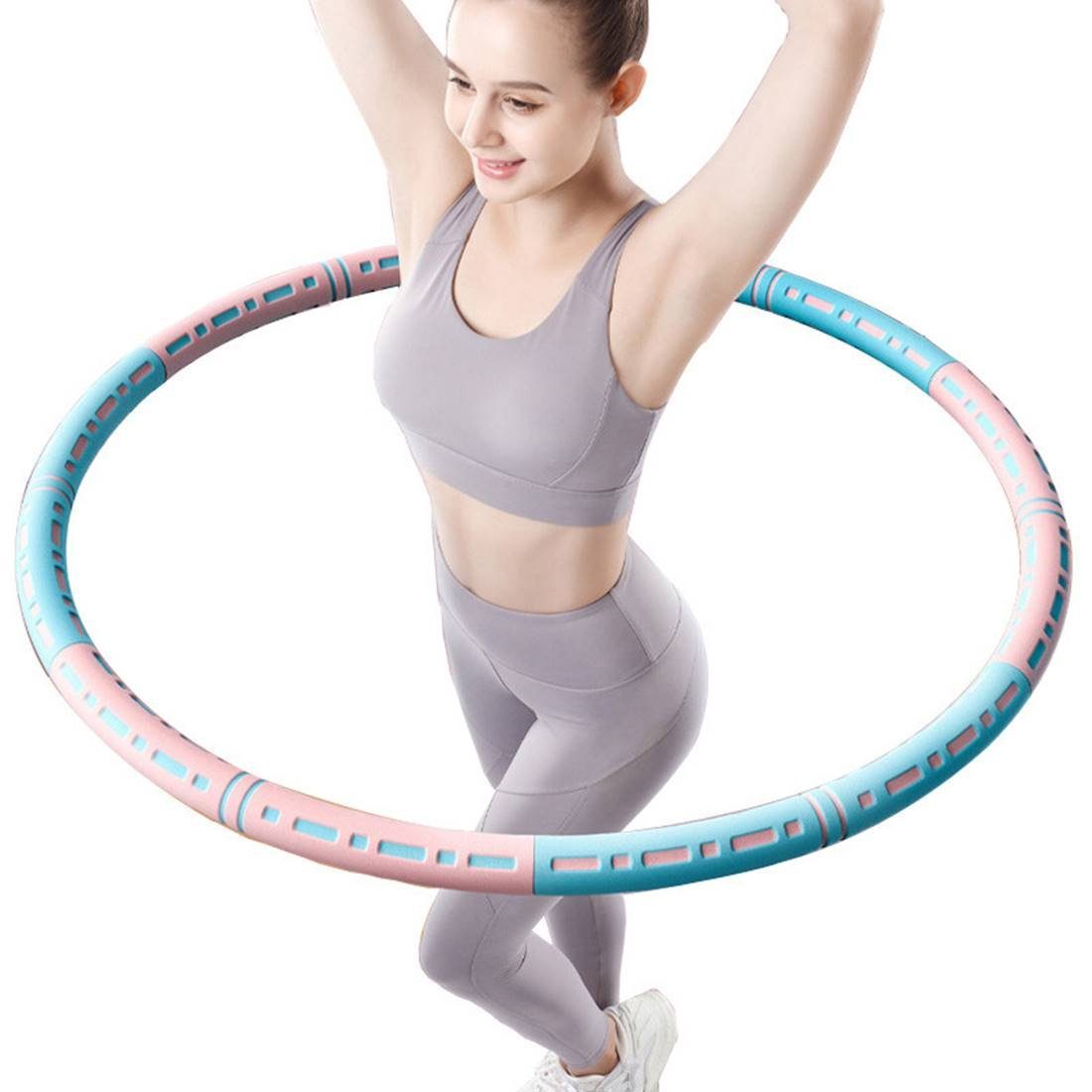 SHG Hula-Hoop-Reifen Fitness für mit Edelstahlkern Erwachsene Schaumstoffmantel