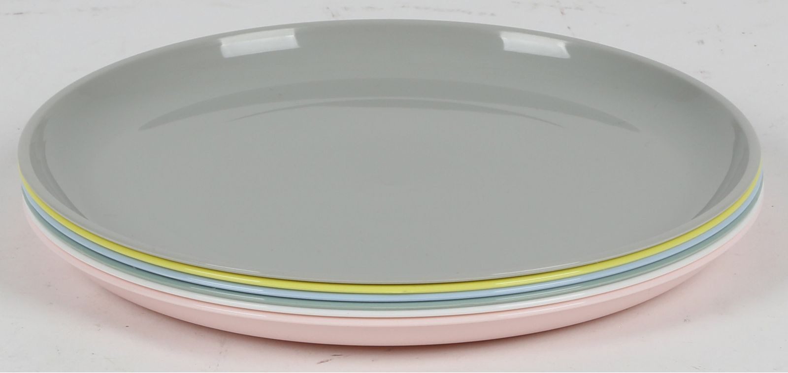 BURI Teller 24x Kunststoff-Teller 6er Set Ø19,5cm verschiedene Farben