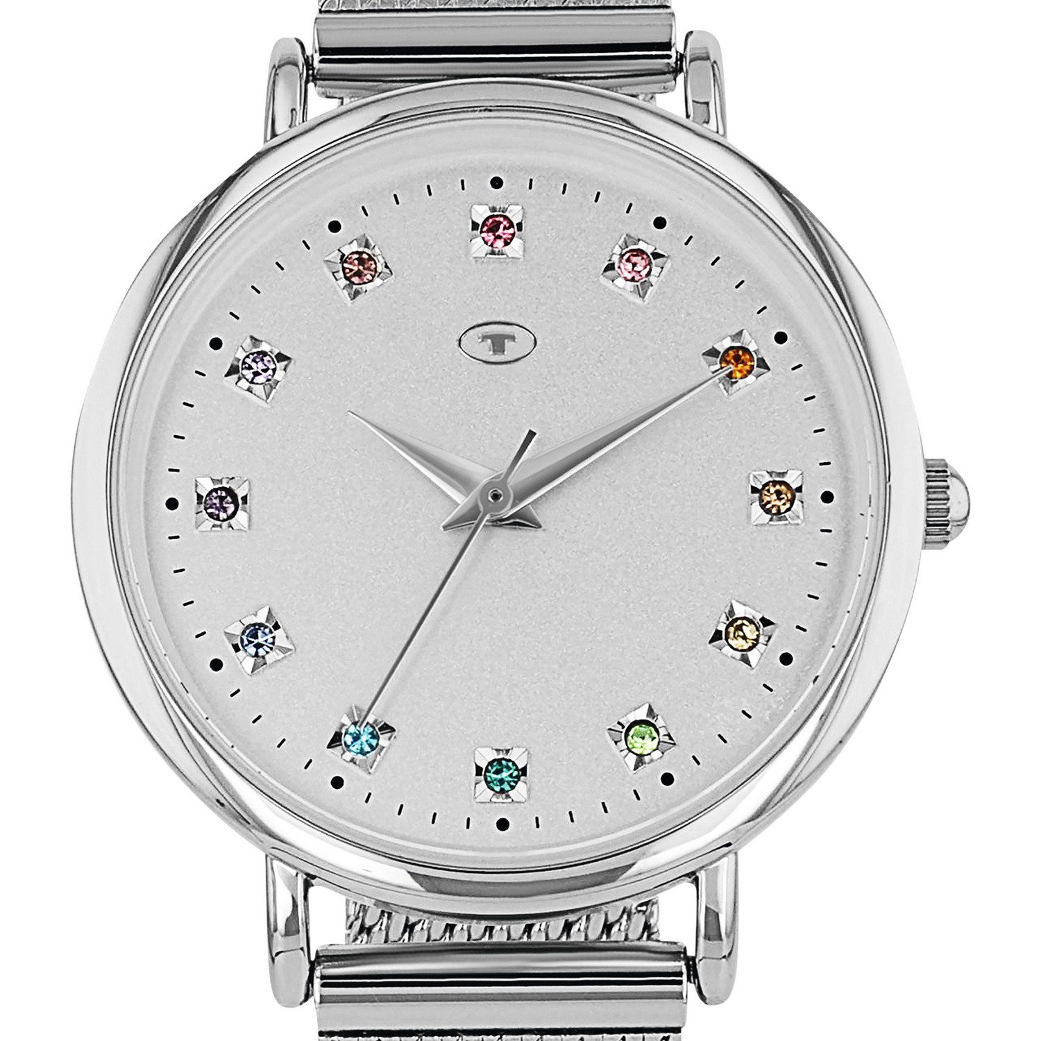 TOM TAILOR Quarzuhr 2100499, Armbanduhr, Damenuhr, Edelstahlarmband, analog