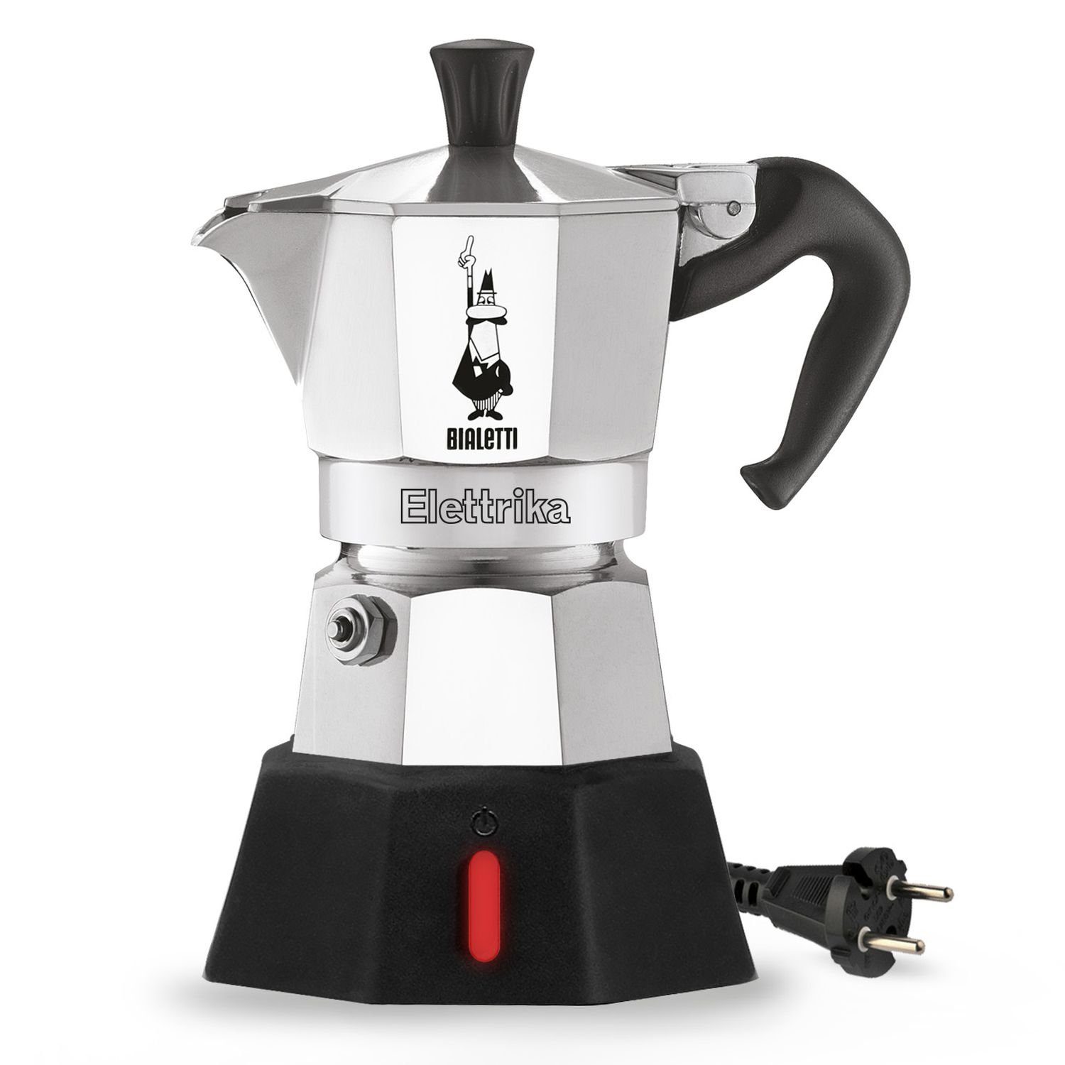2 New Kaffeekanne Moka Tassen, BIALETTI Elettrika 0,09l Espressokocher
