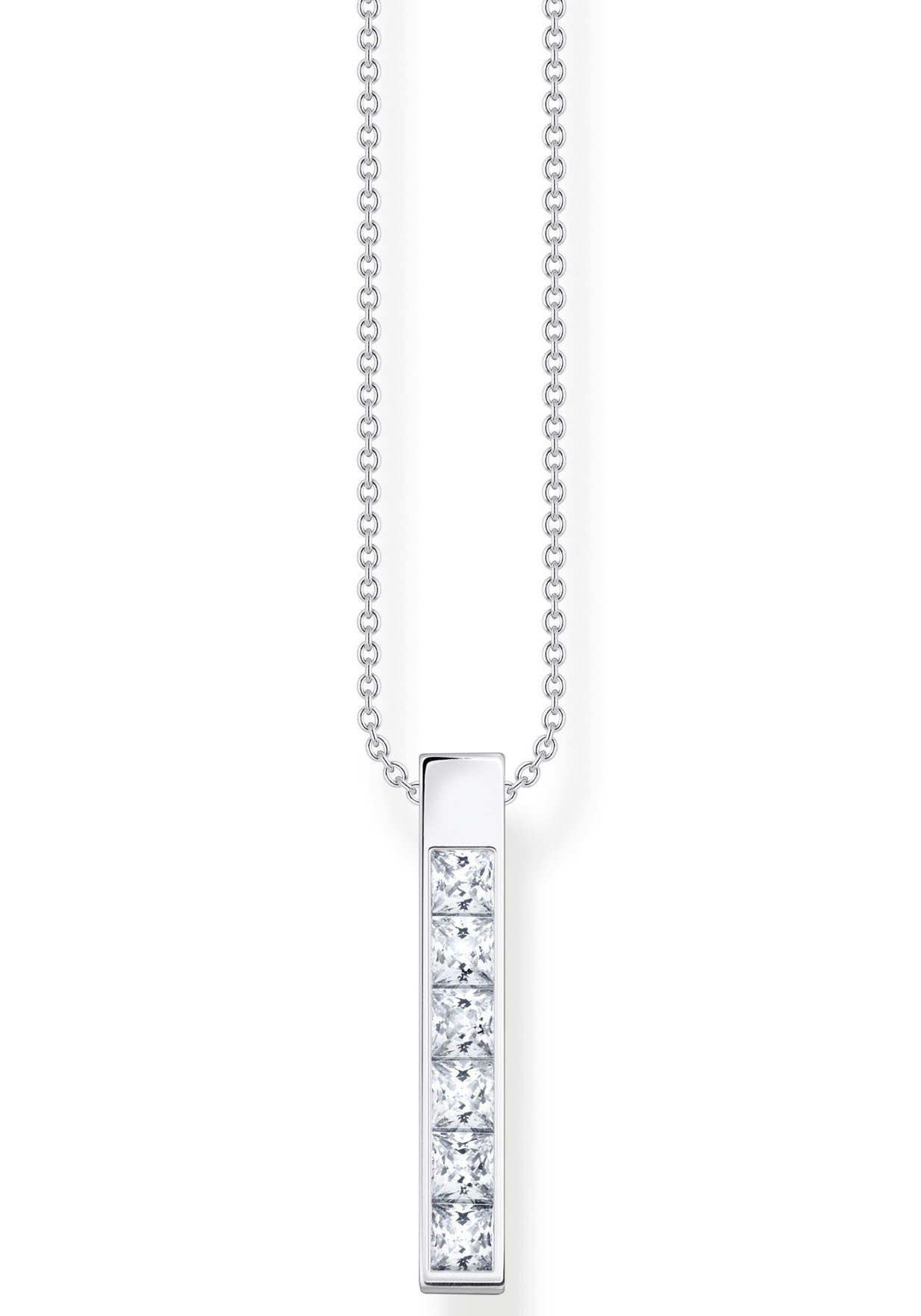 THOMAS SABO Kette mit Anhänger, mit Glas-Keramik Stein, Zirkonia (synth)