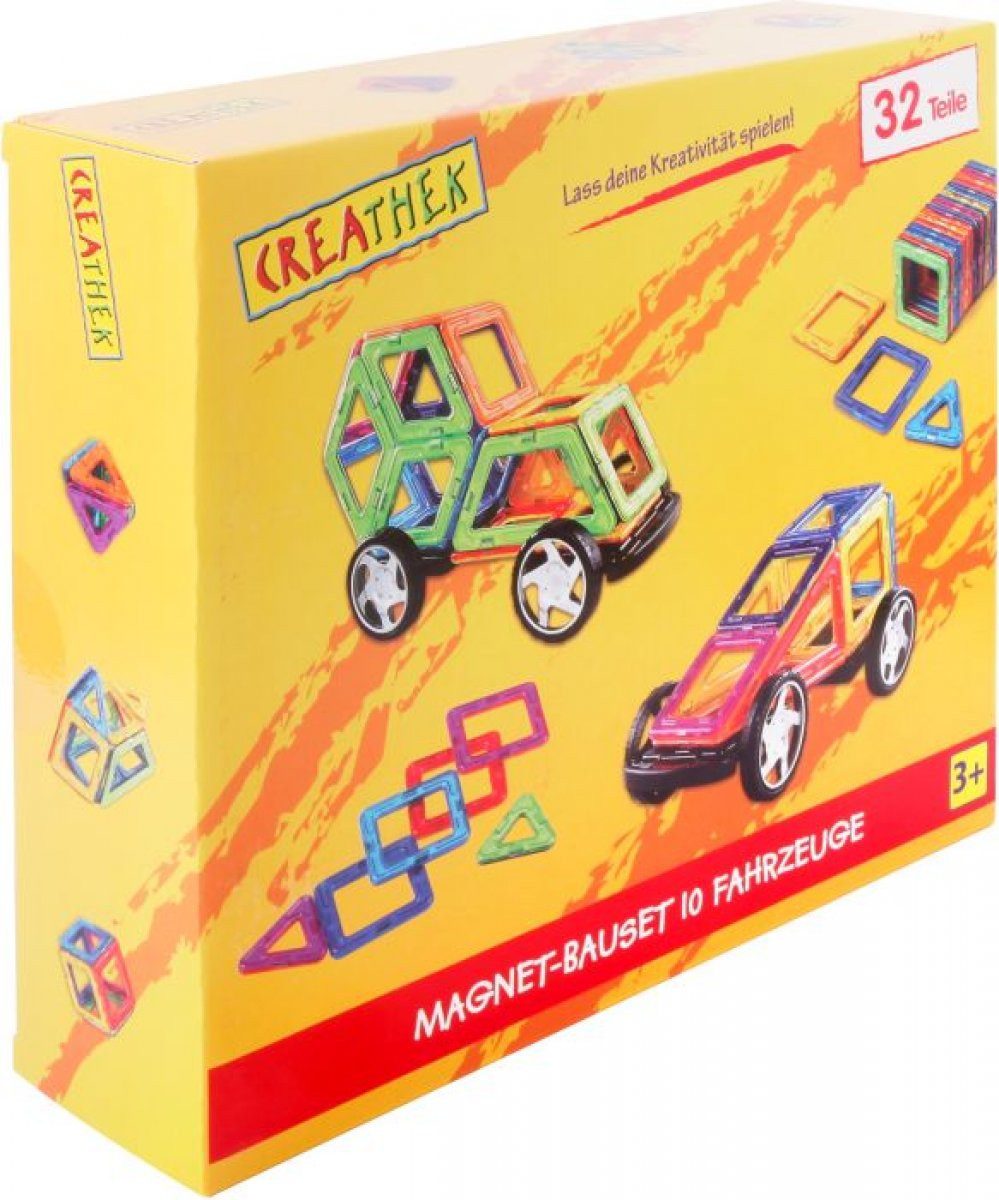 Vedes CR Magnet Bauset mit Rädern Magnetspielbausteine