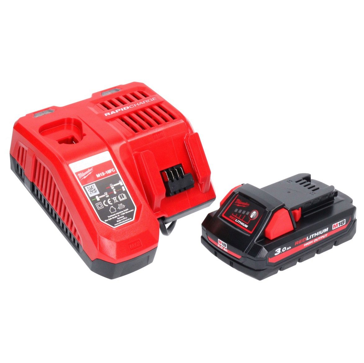 Milwaukee M18 NRG-301 Akku Starter Set High Output 18 V 3,0 Ah / 3000 mAh Akkupacks