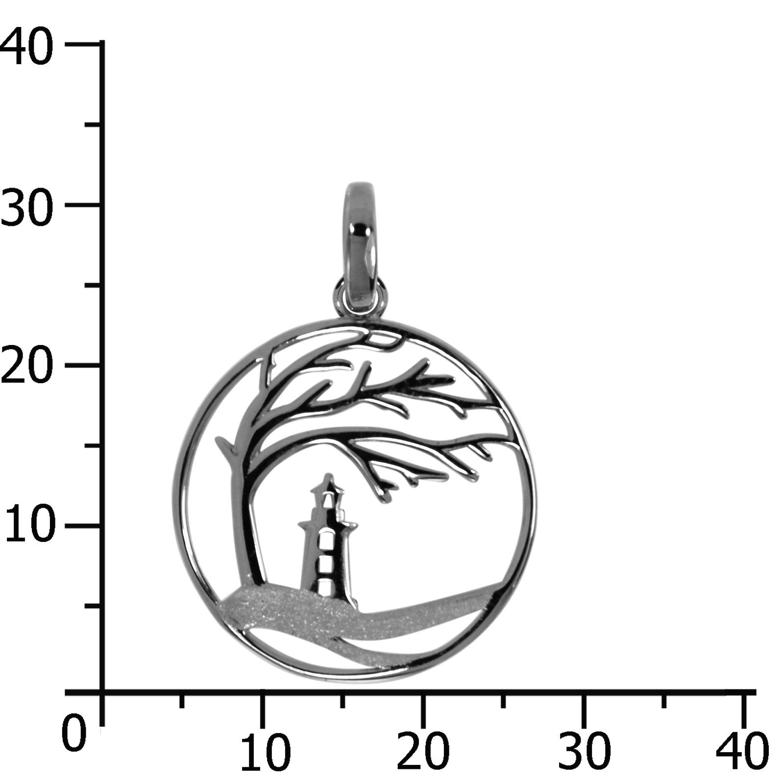 OSTSEE-SCHMUCK Kettenanhänger - Windflüchter 23 mm - Silber 925/000 - ohne günstig online kaufen