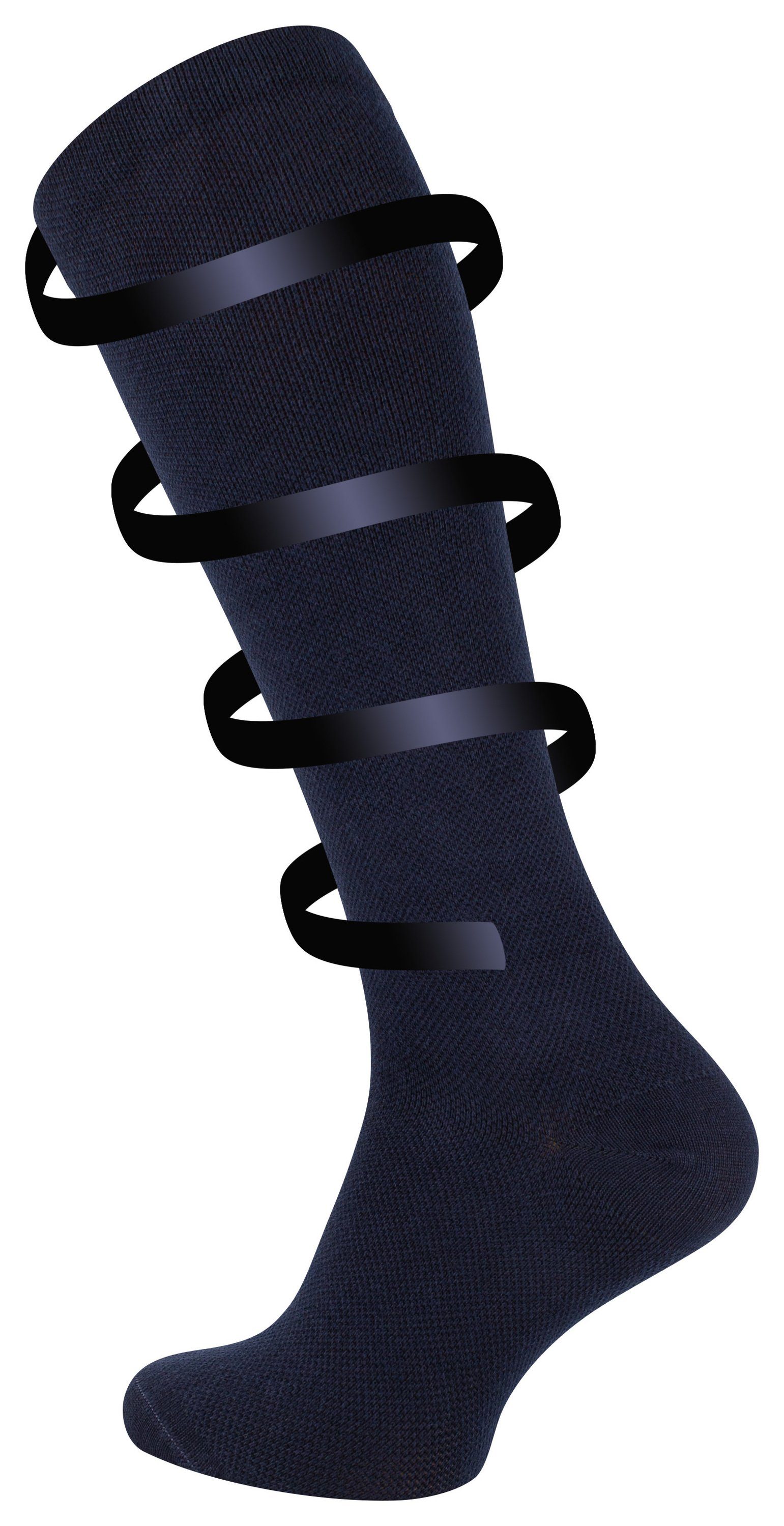 Cotton Prime® Kniestrümpfe Kompressionsstrümpfe mit Kompressionseffekt – Bild 3 von 4