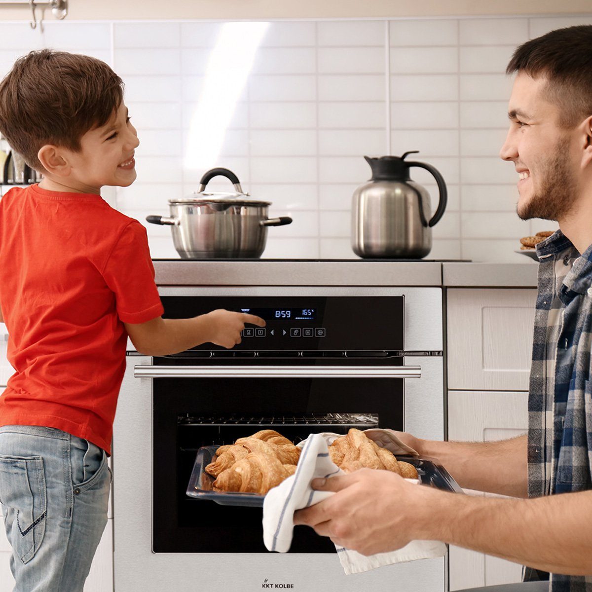 KKT KOLBE Einbaubackofen Backofen Elektroherd EB8015ED, DampfClean, Selbstreinigung