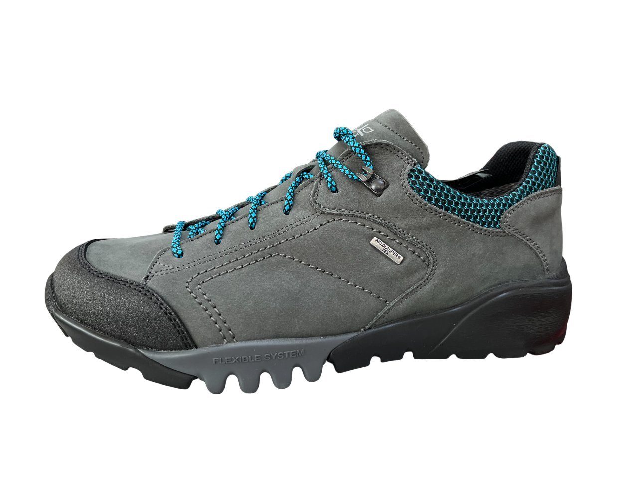 Waldläufer Waldläufer-Tex Herren Schnürschuh H-Fritz 729950-302-247 basalt türkis Trekkingschuh