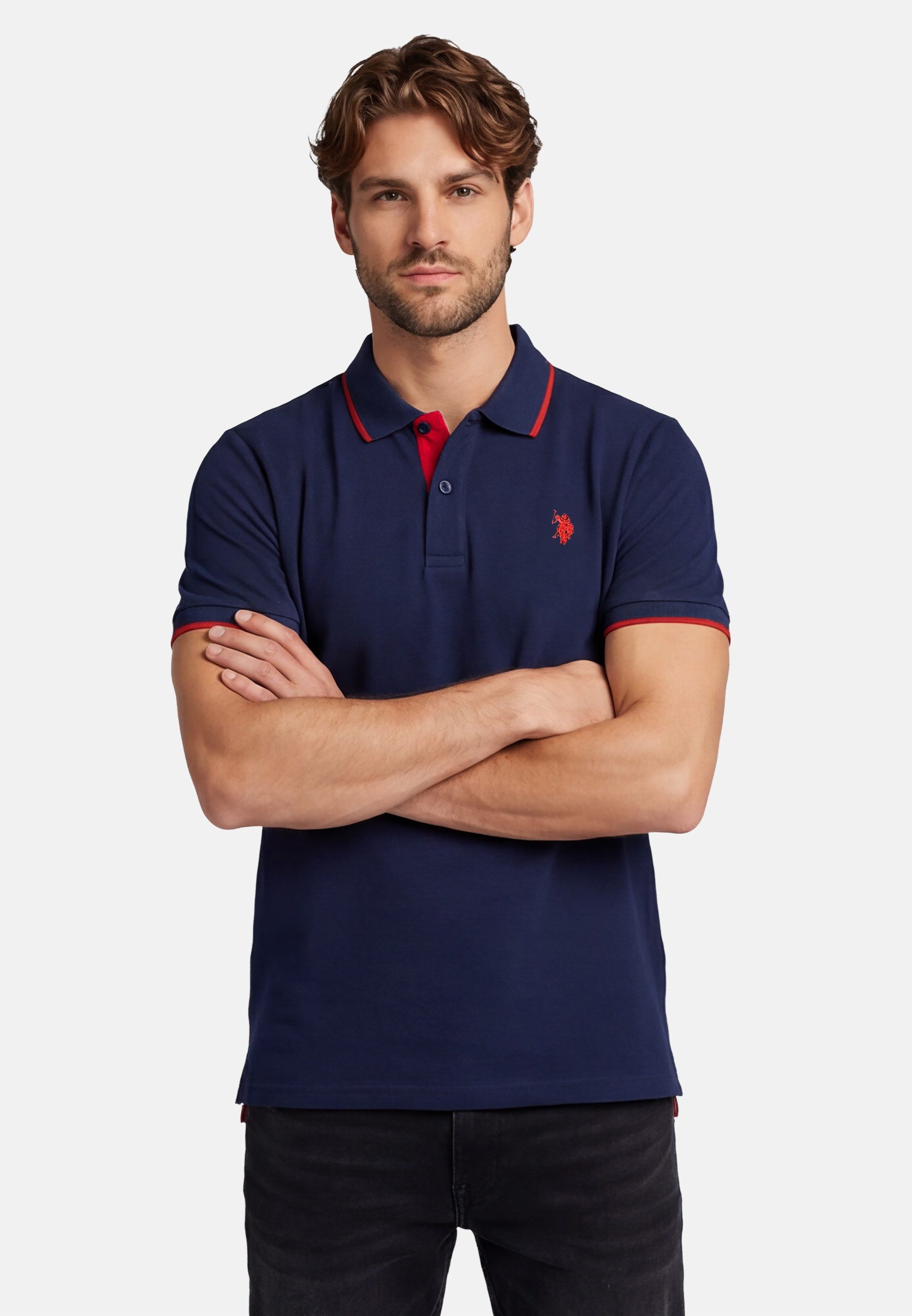U.S. Polo Assn. Poloshirt USKayle – Classic Fit kurzarm mit Logo-Stickerei