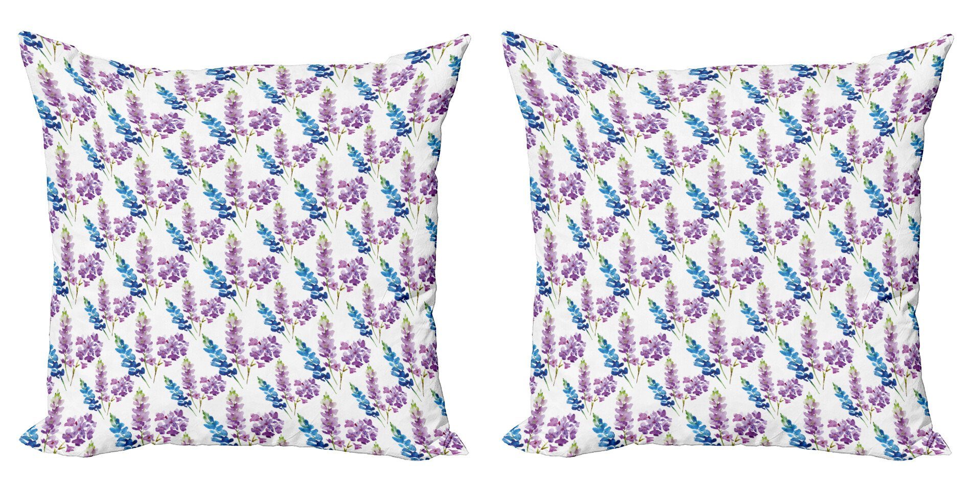 Modern Violett-Ton-Blumen-Muster (2 Abakuhaus Blumen Stück), Kissenbezüge Digitaldruck, Doppelseitiger Accent