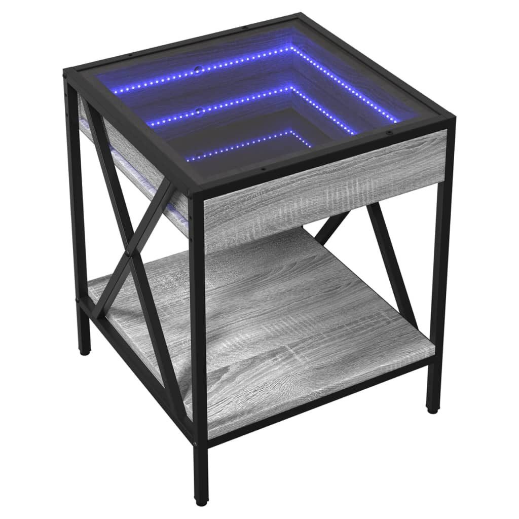 vidaXL Couchtisch Couchtisch mit Infinity-LED Grau günstig online kaufen