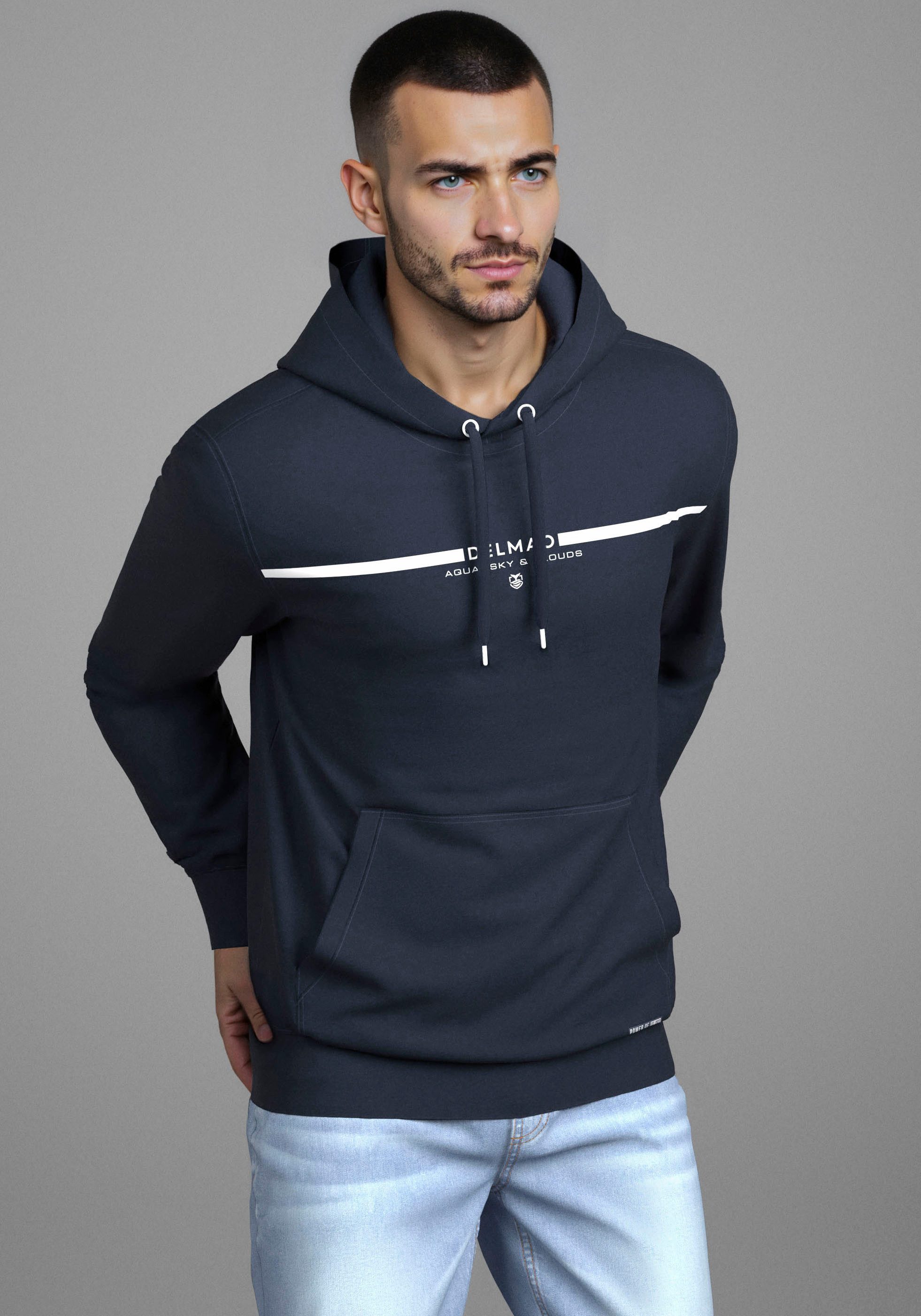 DELMAO Kapuzensweatshirt Langarm, lockere Passform, mit günstig online kaufen