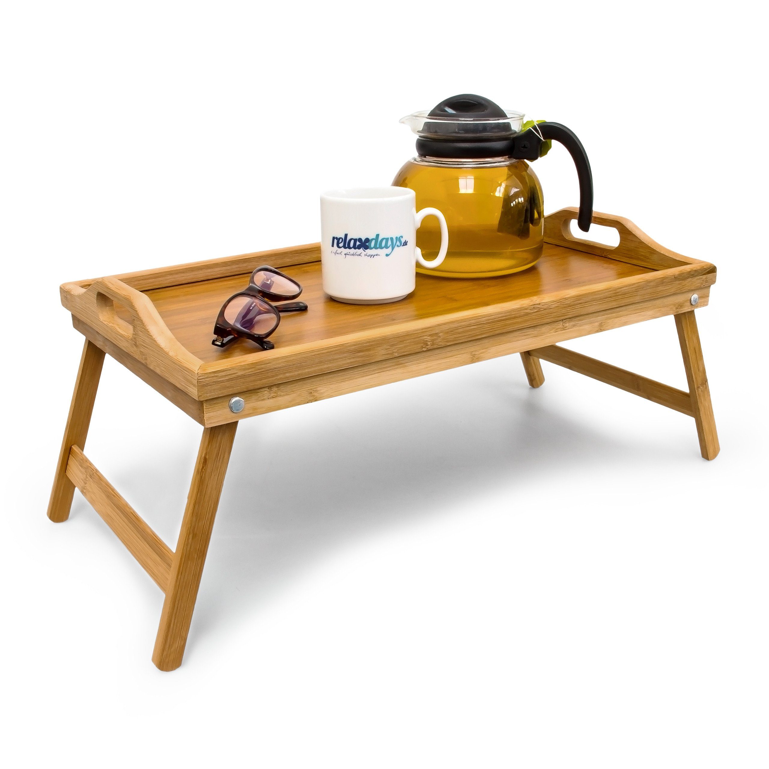 relaxdays Tabletttisch Bambus Betttablett günstig online kaufen