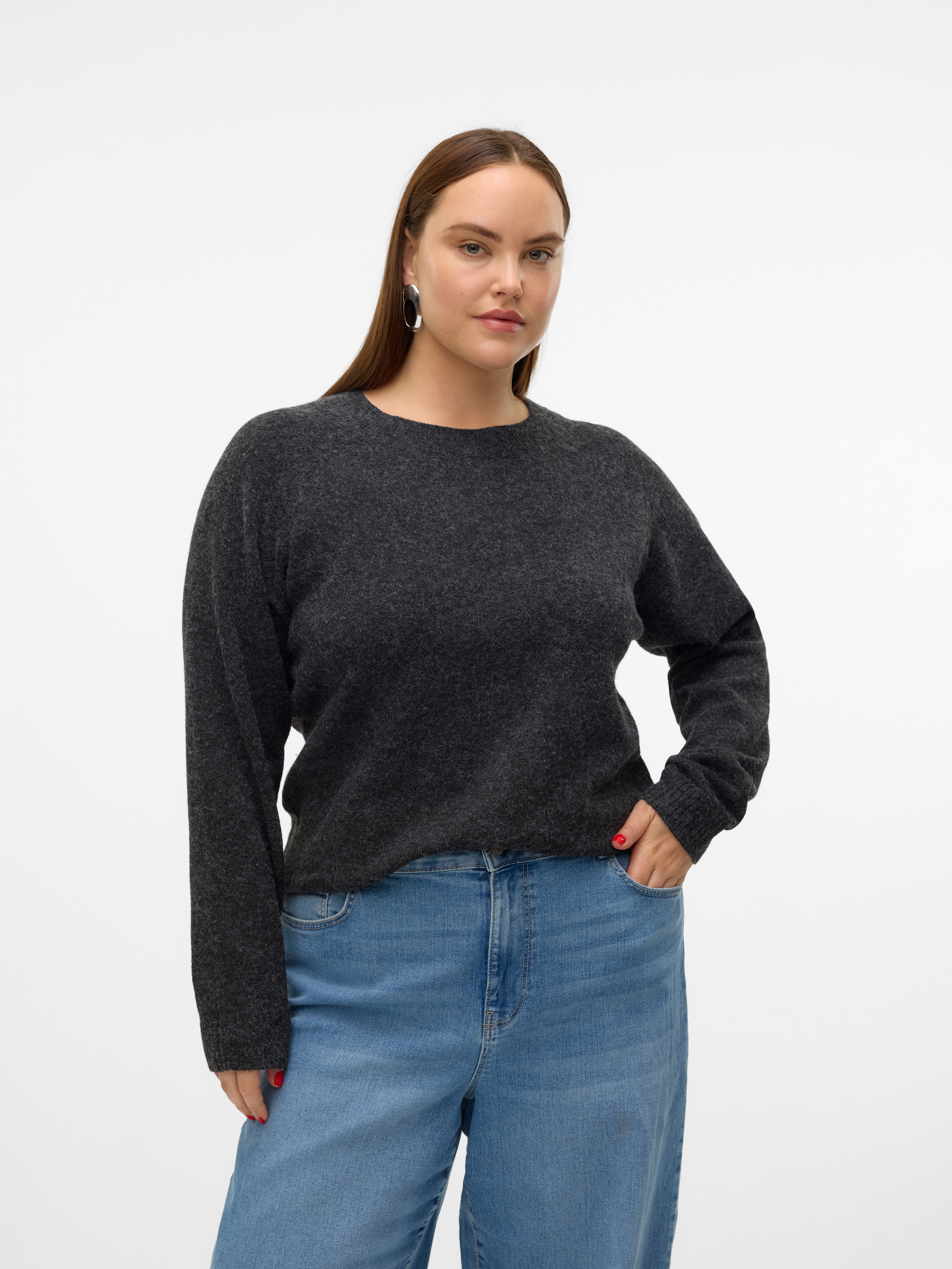 Vero Moda Curve Rundhalspullover VMCDOFFY LS günstig online kaufen