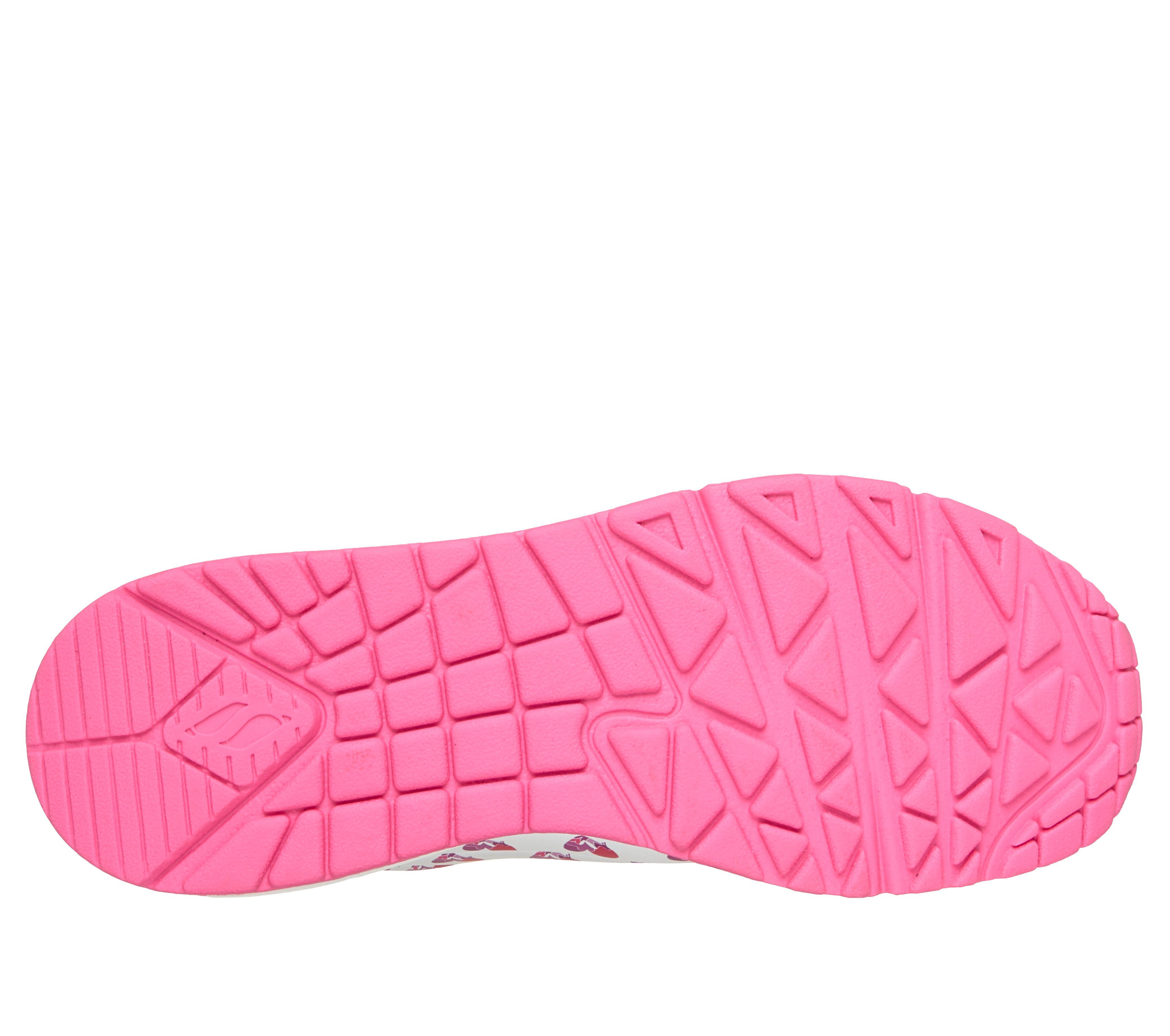 Skechers UNO-LIVE COLORFULLY Sneaker Freizeitsneaker, Schnürschuh mit allover Herzen-Print