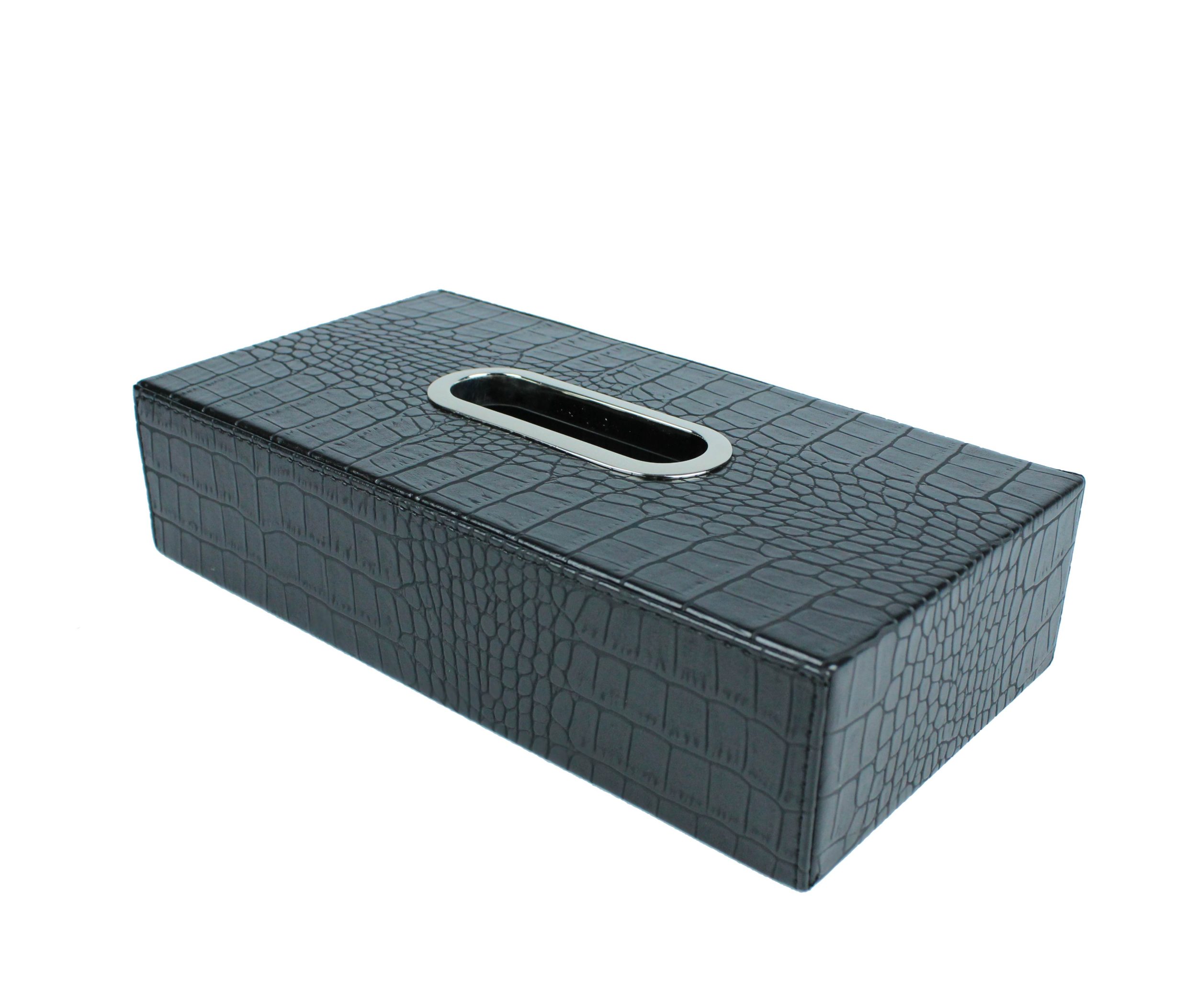 Papiertuchbox Papiertuchbox Kroko Kunstleder für Taschentücher