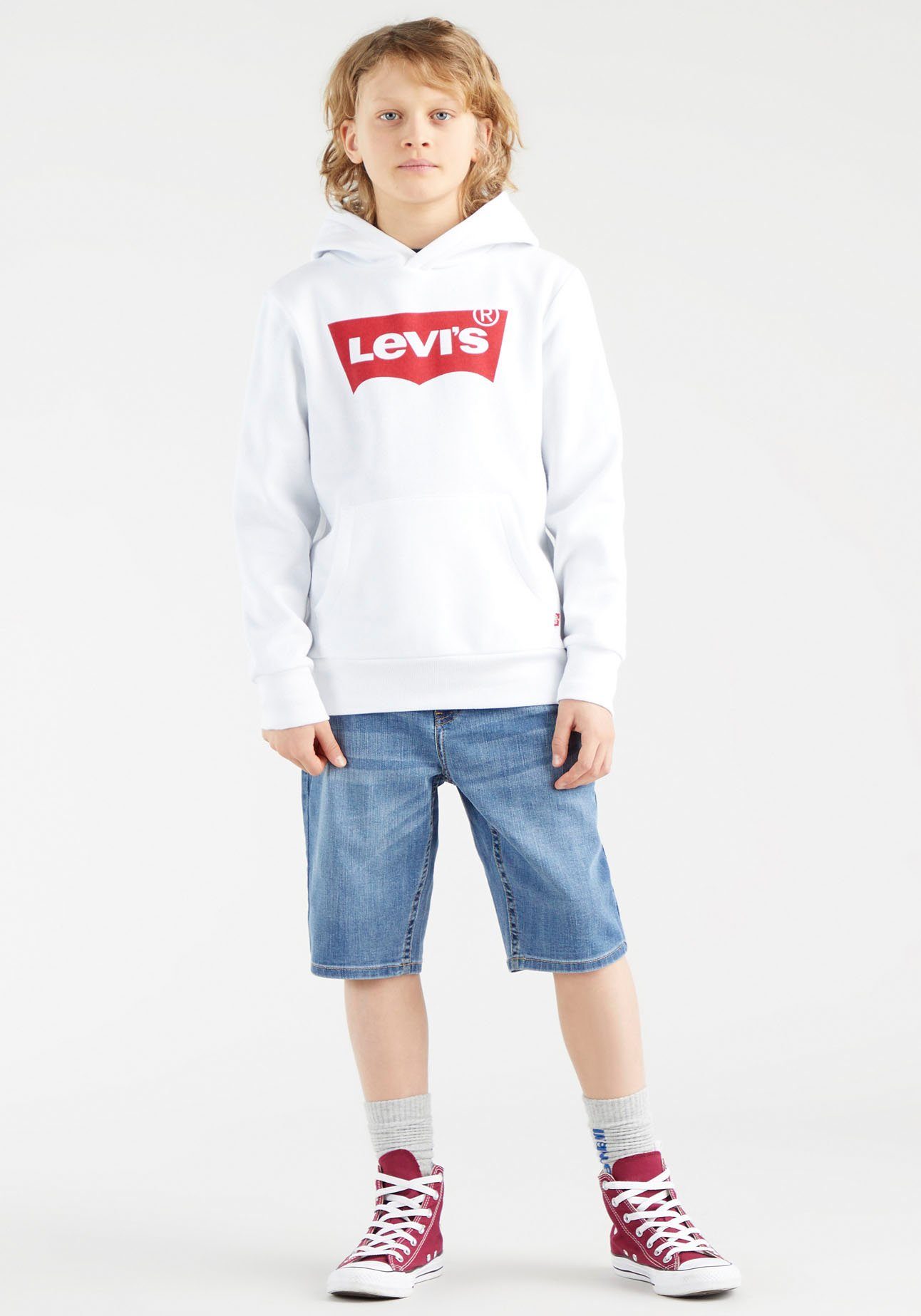 HOODIE Kapuzensweatshirt Kids BATWING white BOYS for Levi's®