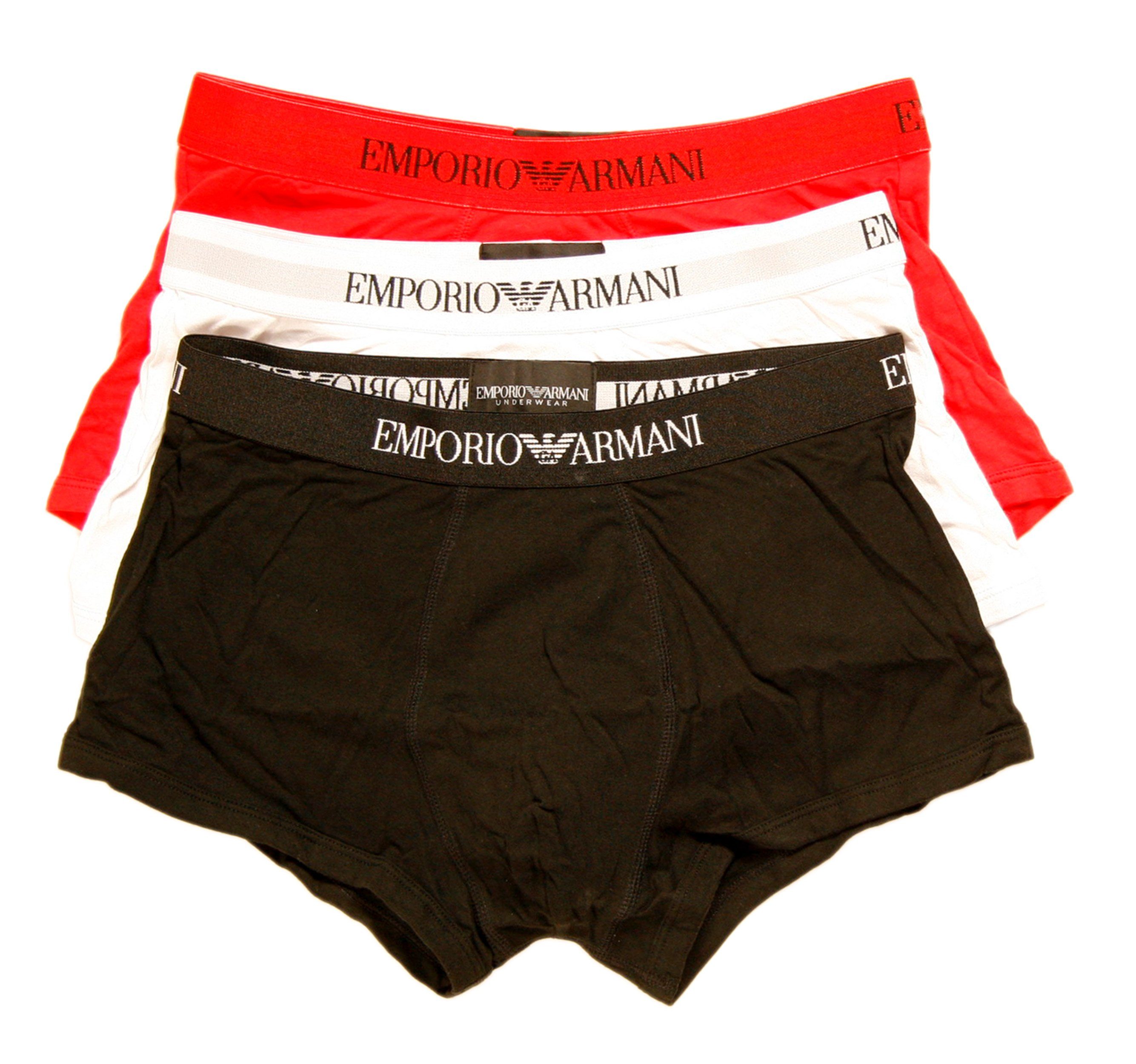 Emporio Armani Trunk CC722 Pure Cotton (Vorteilspack, 3-St., 3er-Pack, 6er-Pack) Herren Short Boxer Unterhose Pure Cotton kurzes Bein Mix (23410)